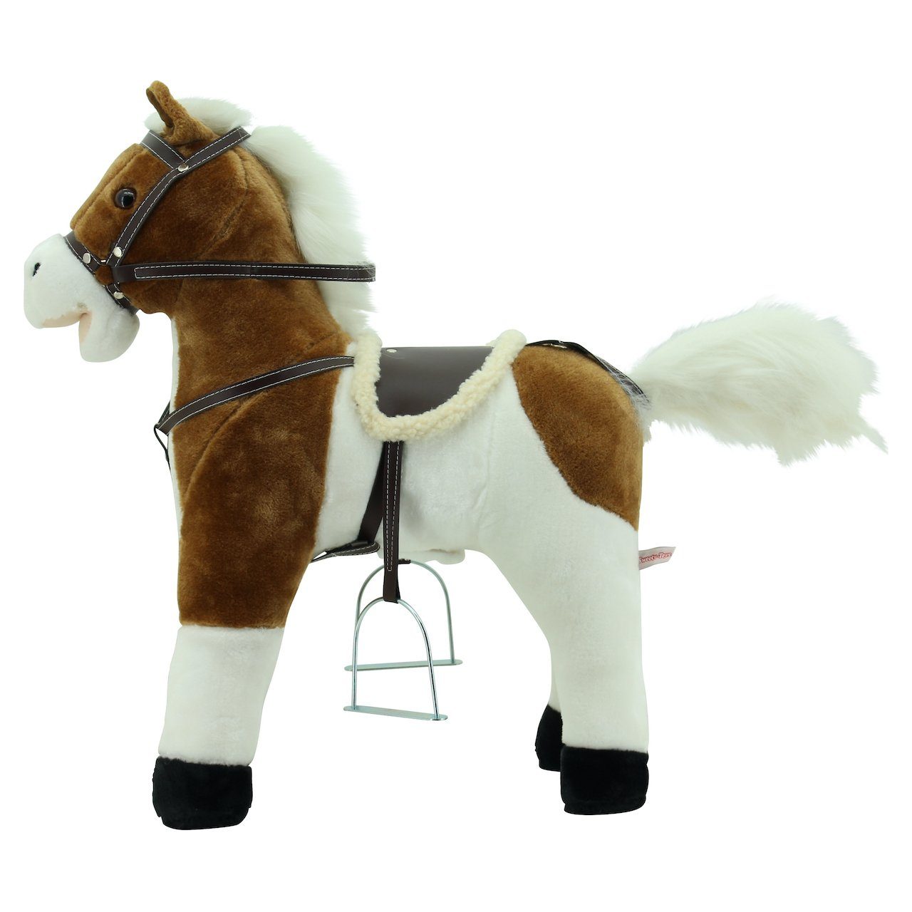 Sweety-Toys Stehpferd Sweety Toys 12657 Stehpferd Plüsch Pferd beige Weiß mit Soundfunktion