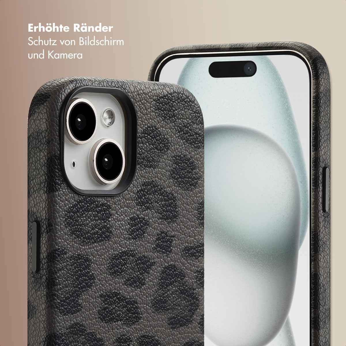 Selencia Backcover Selencia Sabi Backcover Leopardenmuster mit MagSafe Apple iPhone 15 - – Bild 4 von 5