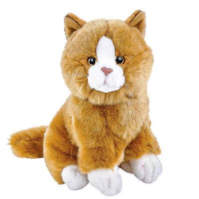 Uni-Toys Kuscheltier Katze Sunny sitzend rotbraun weiß 30 cm Kuscheltier Uni-Toys