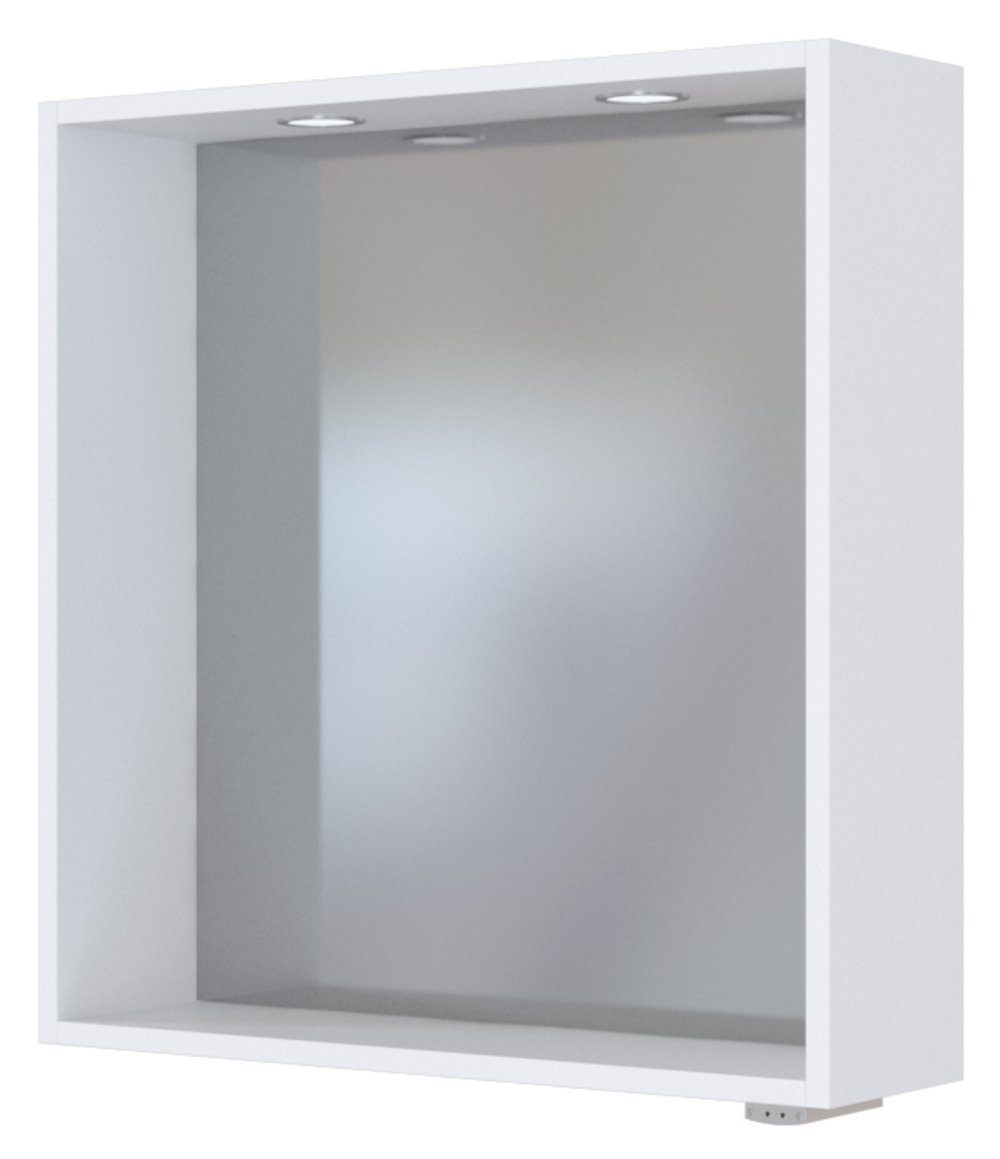 HELD MÖBEL Spiegelschrank Spiegelpaneel Davos 60 cm weiß/matt weiß Korpus weiß / Front matt weiß | weiß