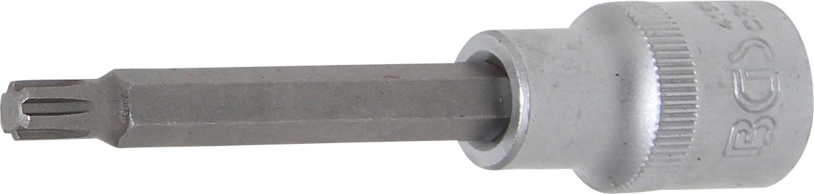 BGS technic Bit-Schraubendreher Bit-Einsatz, Länge 100 mm, Antrieb Innenvierkant 12,5 mm (1/2), Keil-Profil (für RIBE) M7