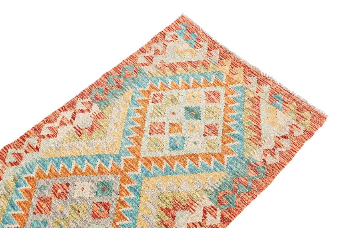 Orientteppich Kelim Afghan rechteckig, Handgewebter mm 67x159 Nain Läufer, 3 Höhe: Orientteppich Trading