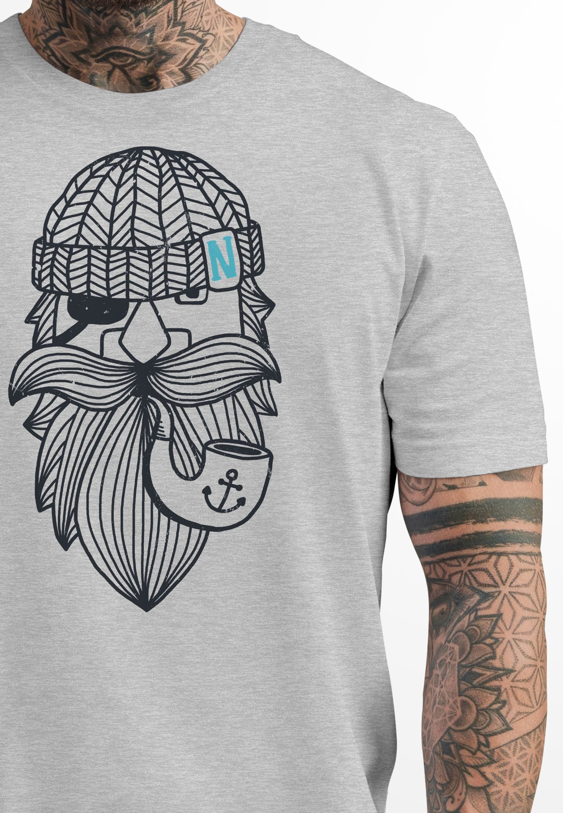 Neverless Print-Shirt Herren T-Shirt Printshirt Seemann günstig online kaufen