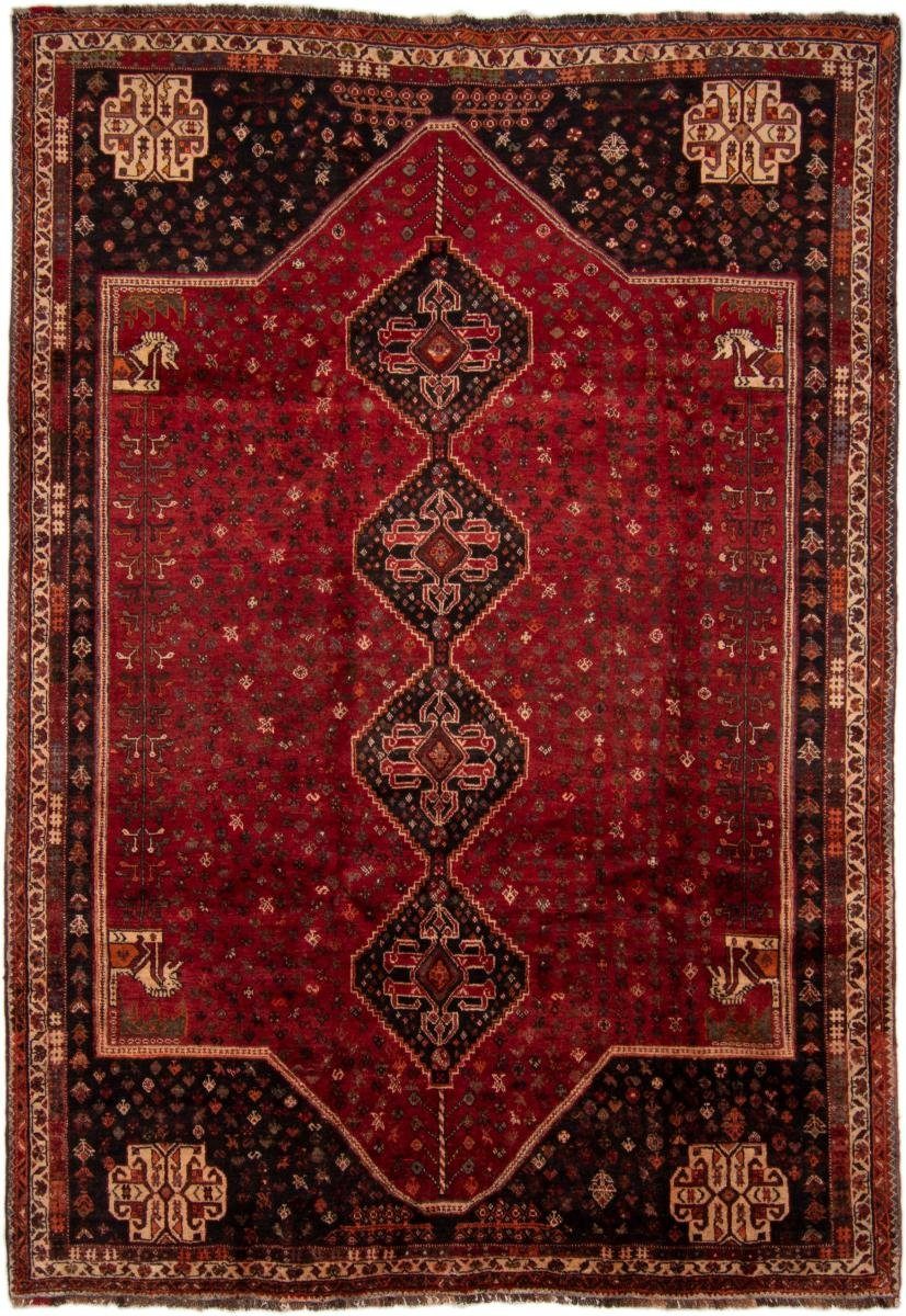 Orientteppich Shiraz 228x309 Handgeknüpfter Orientteppich / Perserteppich, Nain Trading, rechteckig, Höhe: 10 mm