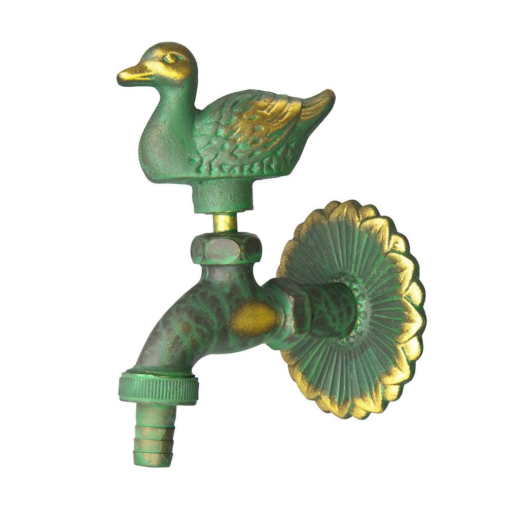 Auslaufventil Nostalgie Auslaufventil Ente 1/2 Zoll patiniertes Messing