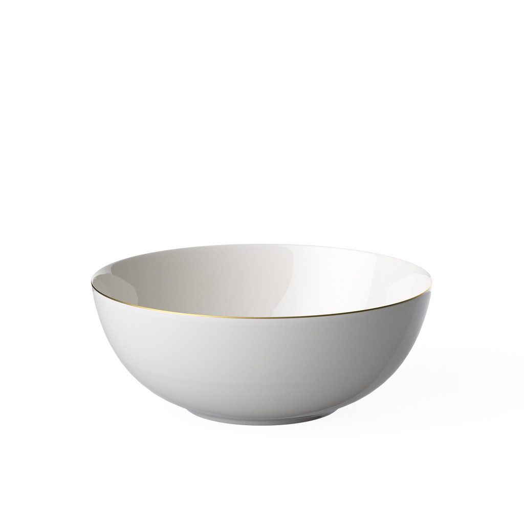 Villeroy & Boch Salatschüssel Anmut Schüssel rund 21cm, Porzellan, (1-tlg), Premium Bone Porcelain, spülmaschinenfest, Made in Germany