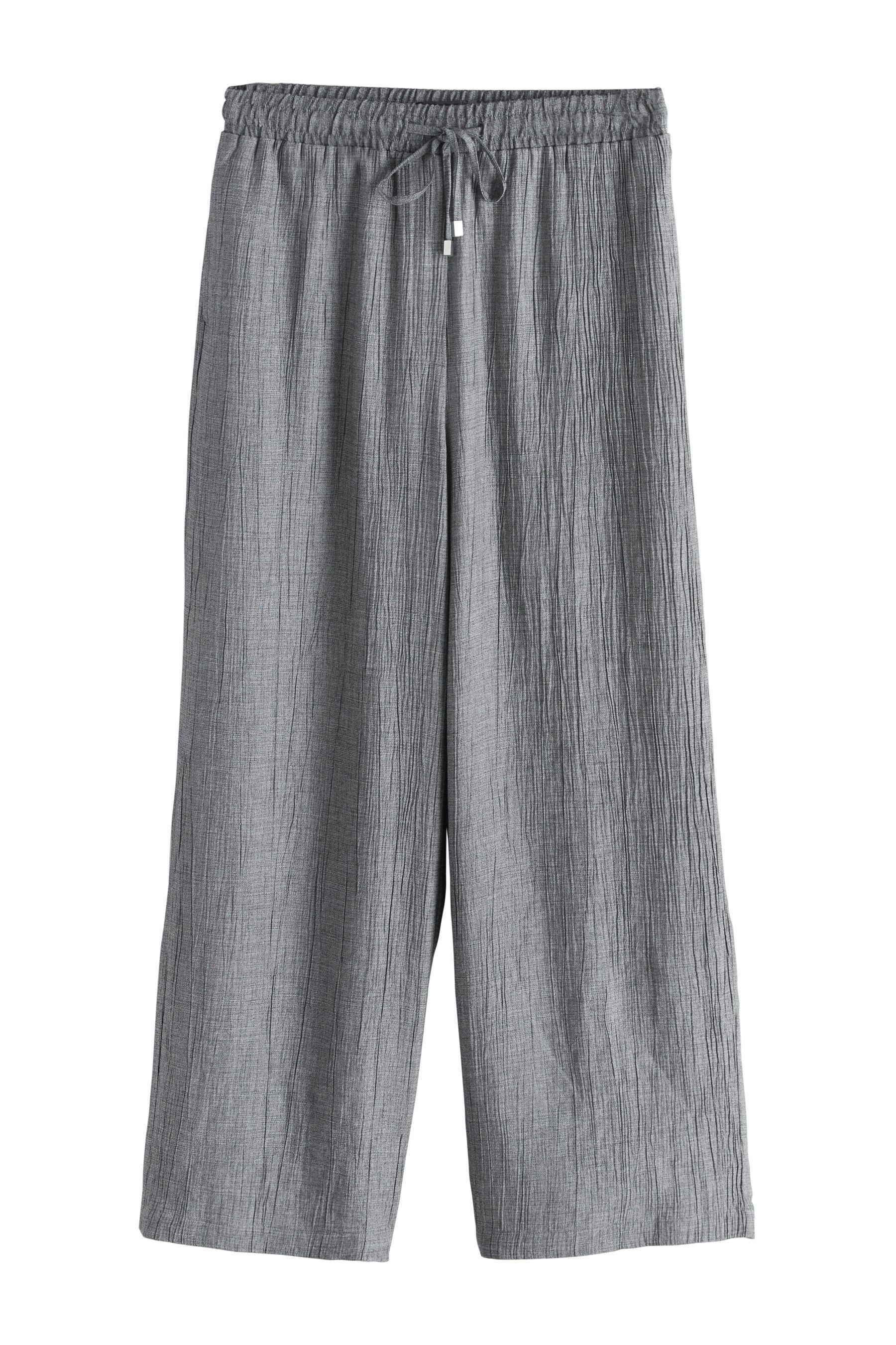 Next Stoffhose Hose mit weitem Bein, Bindegürte, Kurzgröße (1-tlg)