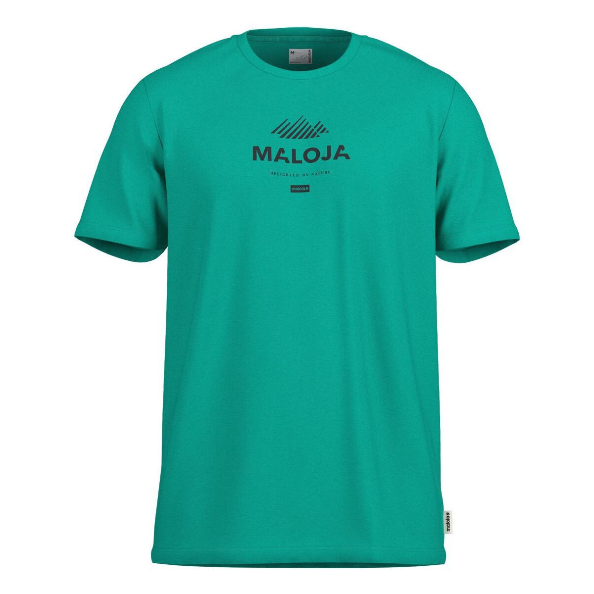 Maloja Kurzarmshirt HomadM. Bio-Baumwoll-T-Shirt mit großem Maloja-Bergprint. Moderater Schnitt