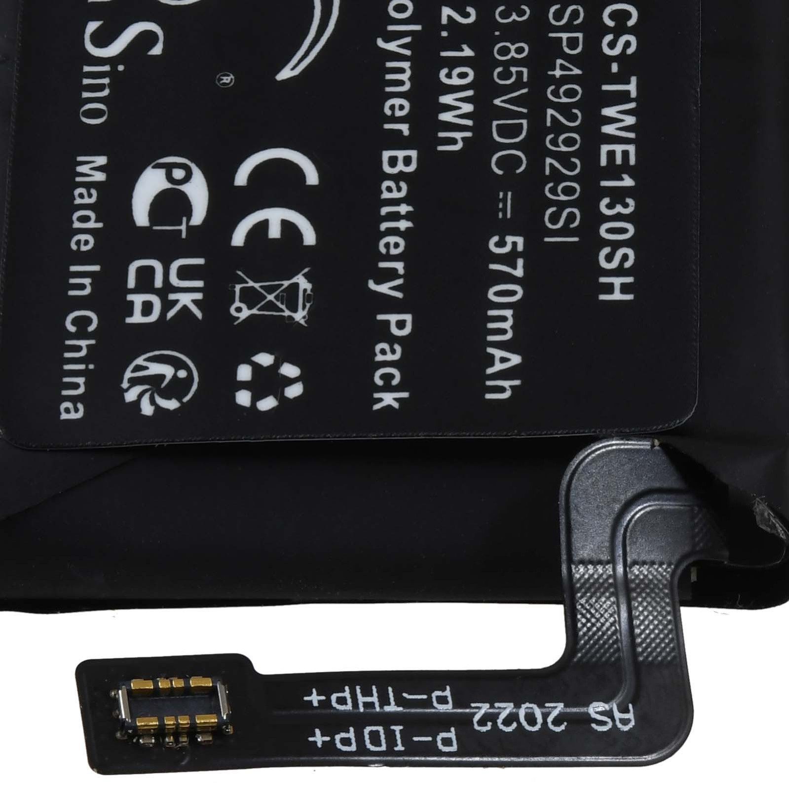 Powery Akku für Ticwatch Pro 3 Akku 570 mAh (3.85 V)