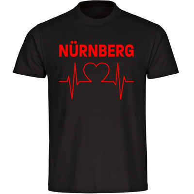 multifanshop T-Shirt Herren Nürnberg - Herzschlag - Männer