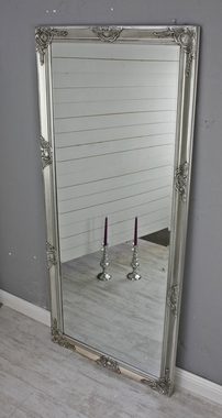 elbmöbel Wandspiegel Spiegel silber schlicht 162cm, Spiegel 162cm Wandspiegel Standspiegel silber HOLZ Landhaus Holzrahmen Badspiegel