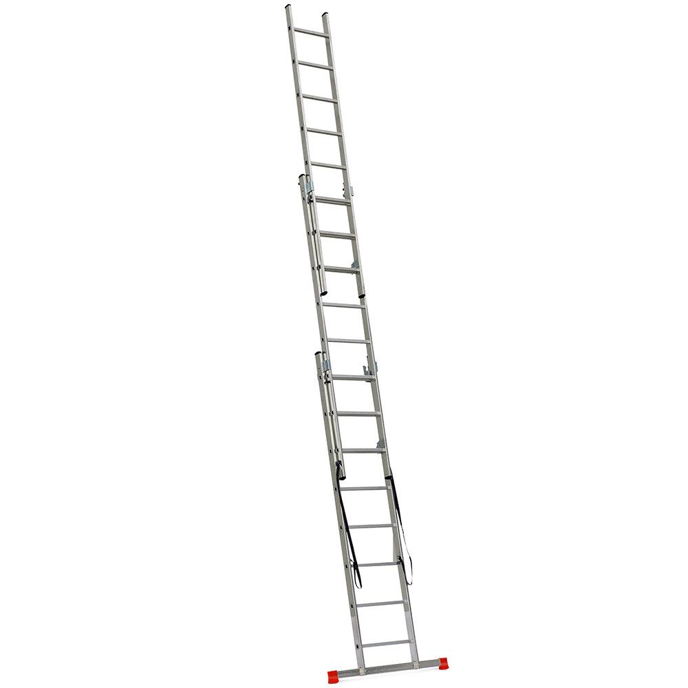 BRB-Lagertechnik Multi-purpose ladder, aluminum multi-purpose ladder with 3x 8 rungs, very stable professional ladder for versatile applications