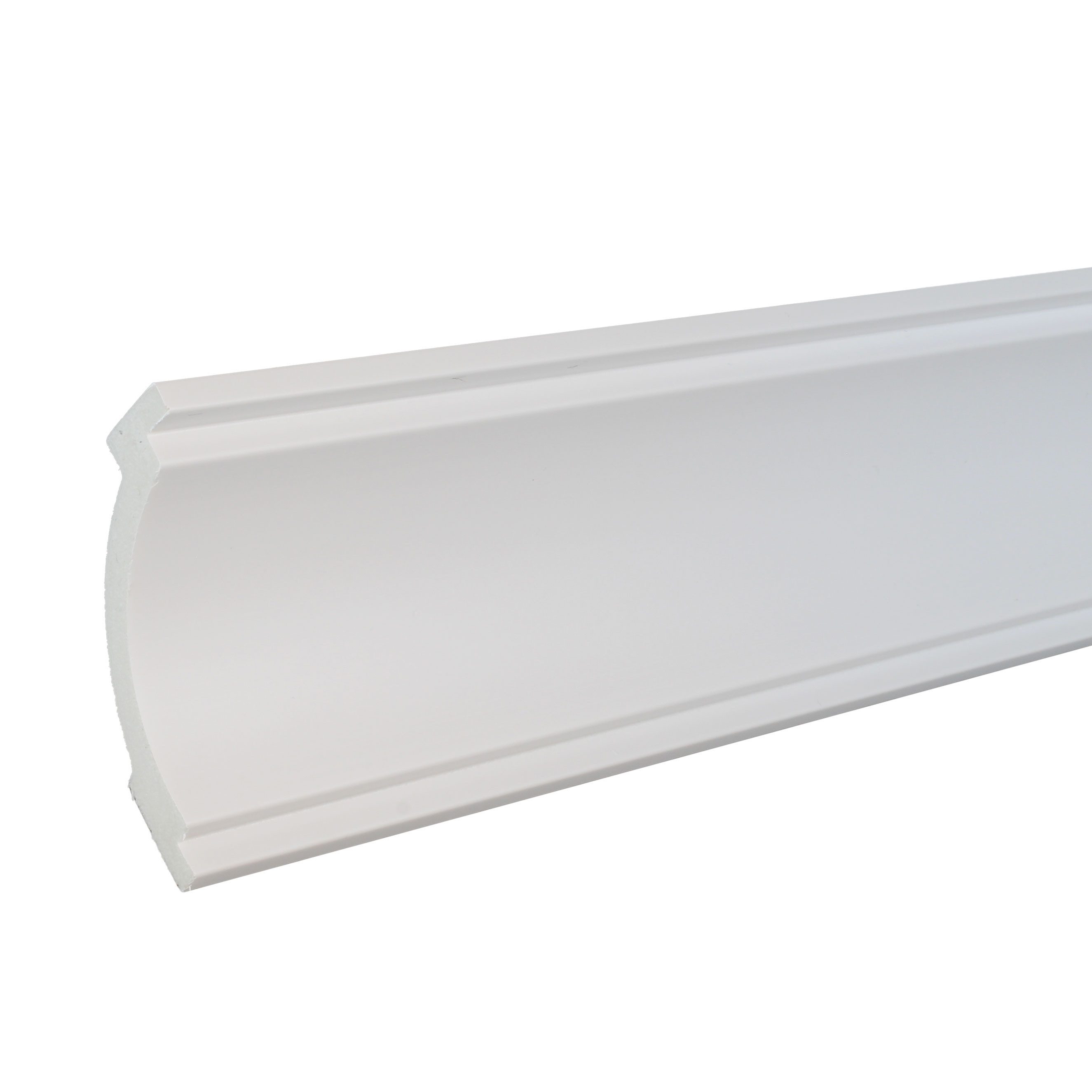 PROVISTON Stuckleiste Deckenleiste, 60 x 80 x 2000 mm, kleben, schrauben, nageln, Kunststoff, 1-St.