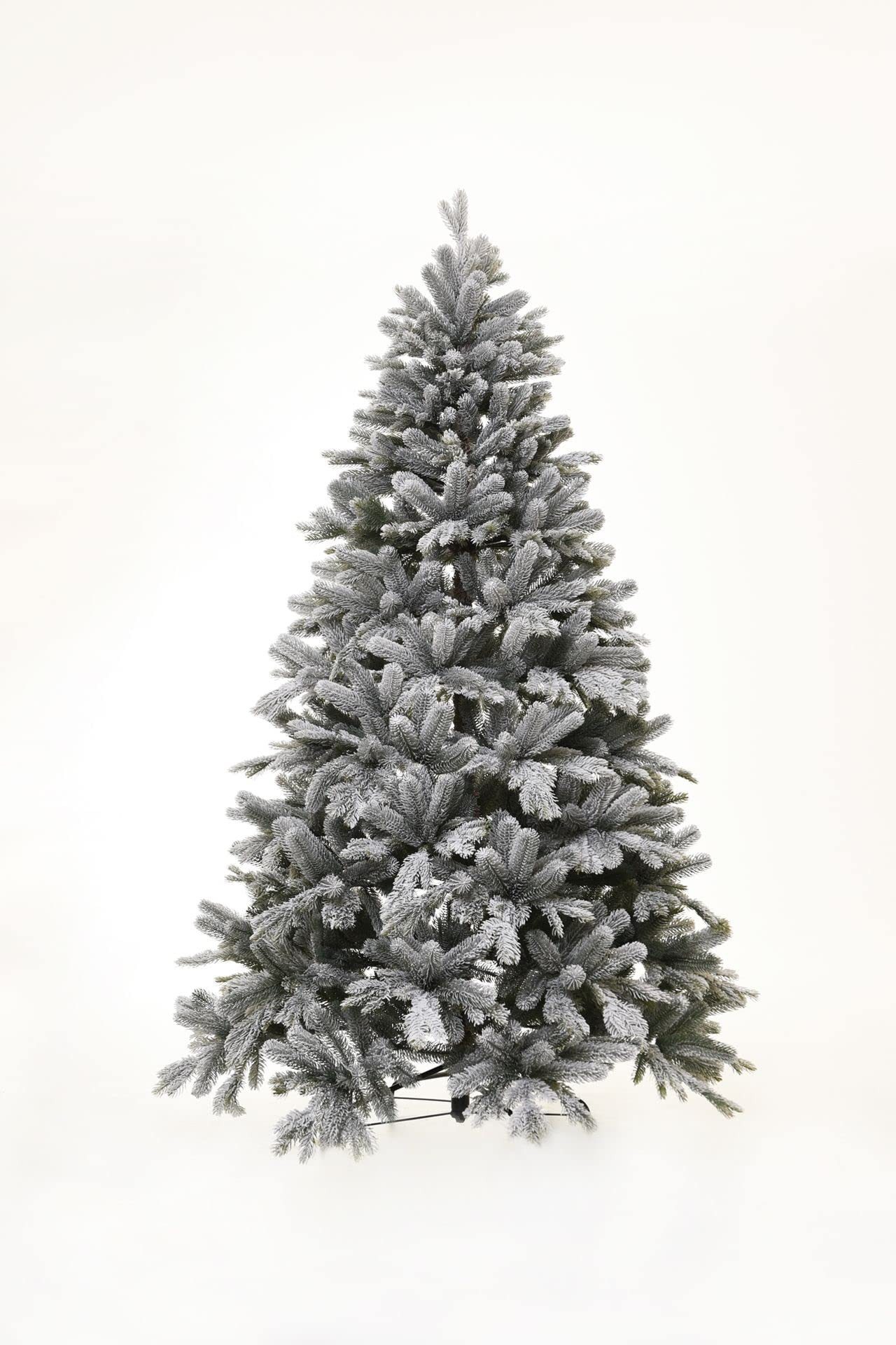 VIVANNO Künstlicher Weihnachtsbaum Künstlicher Weihnachtsbaum Premium Nordmanntanne mit Schnee 150 cm, Nordmanntanne
