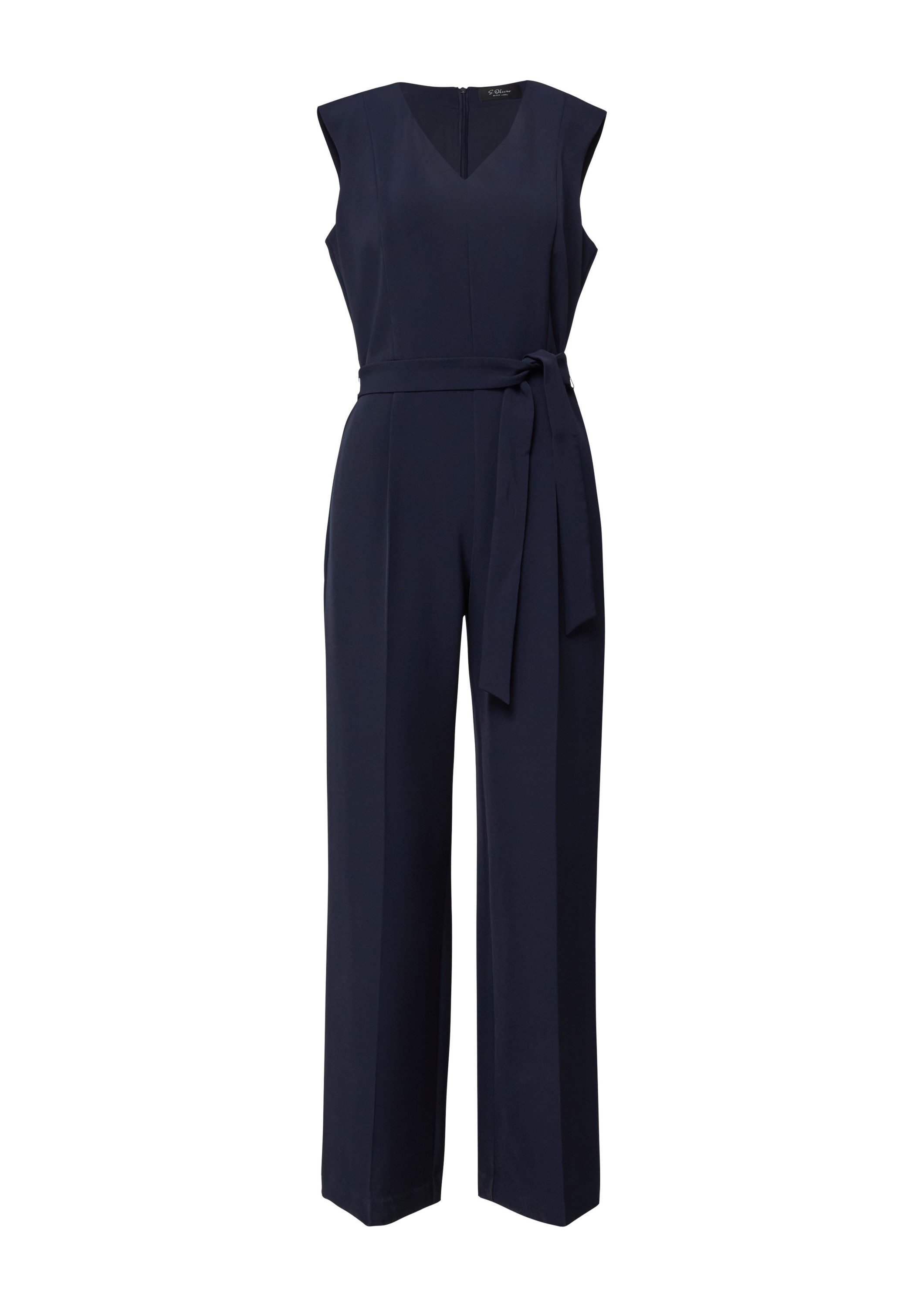 s.Oliver Jumpsuit Overall Ärmelloser Jumpsuit mit Bindegürtel