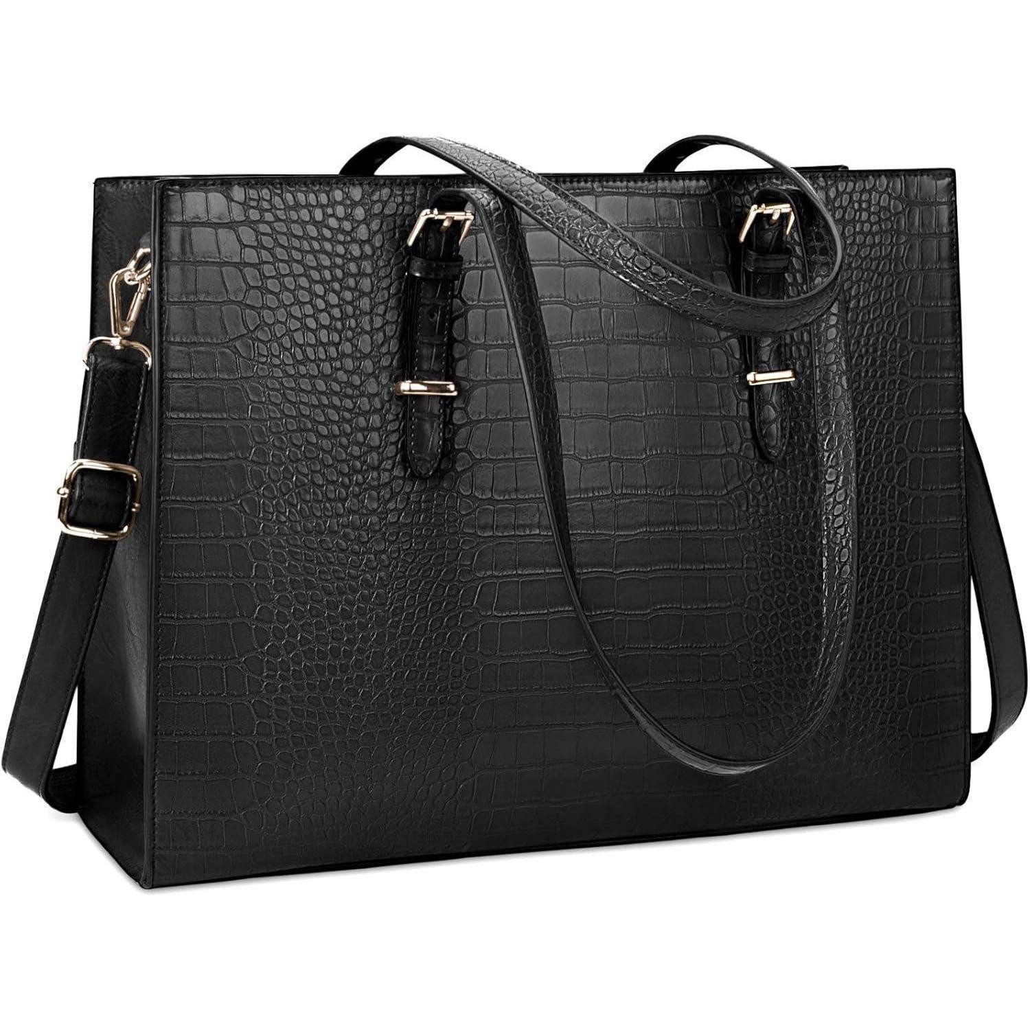LuxusKollektion Businesstasche Damen Handtasche Shopper Groß Schwarz 15.6 Z günstig online kaufen