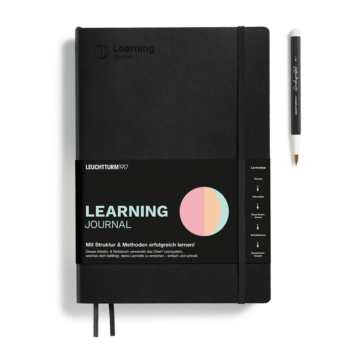 Leuchtturm1917 Notizbuch LEUCHTTURM1917 Learning Journal Composition (B5), Flexcover, Schwarz