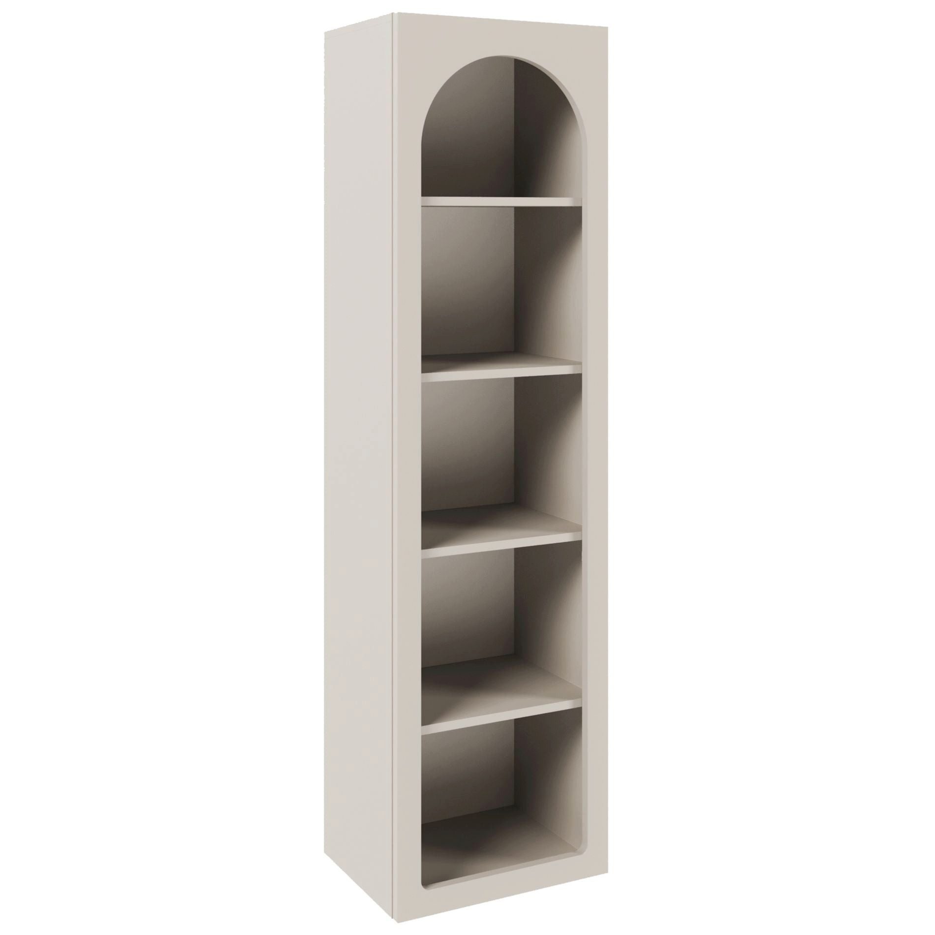 Selsey Standregal ARKADIA, Standregal mit Bogenform und 5 offenen Fächern, Kaschmirgrau
