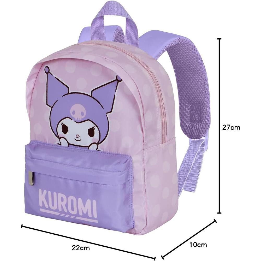 Karactermania Kinderrucksack Sanrio Kuromi Rucksack Vorschulrucksack Kindergartenrucksack, gepolsterte Träger