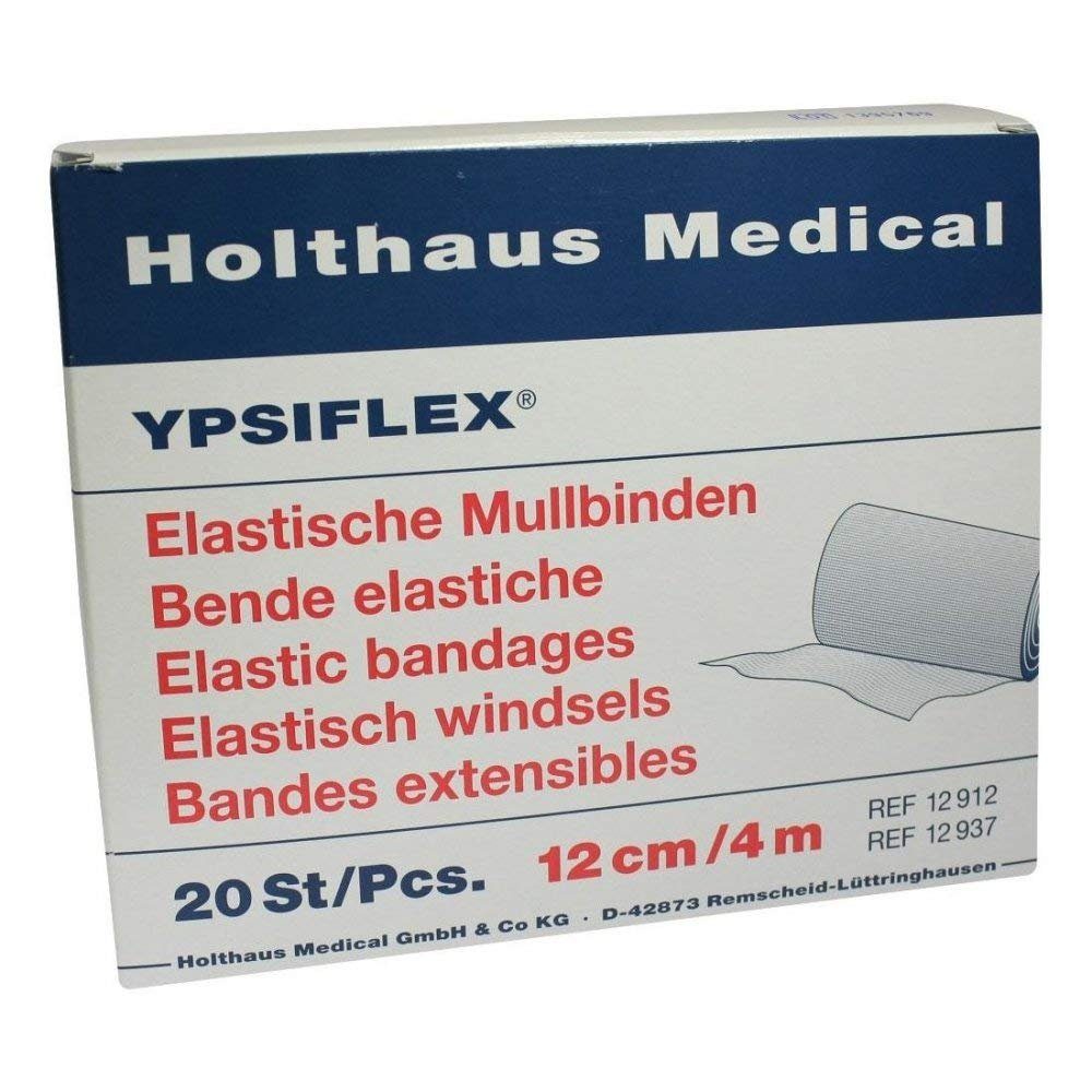 Holthaus Medical Wundpflaster YPSIGAZE Mullbinde CV/CO, 6 cm x 4 m,  Klinikpackung à 20