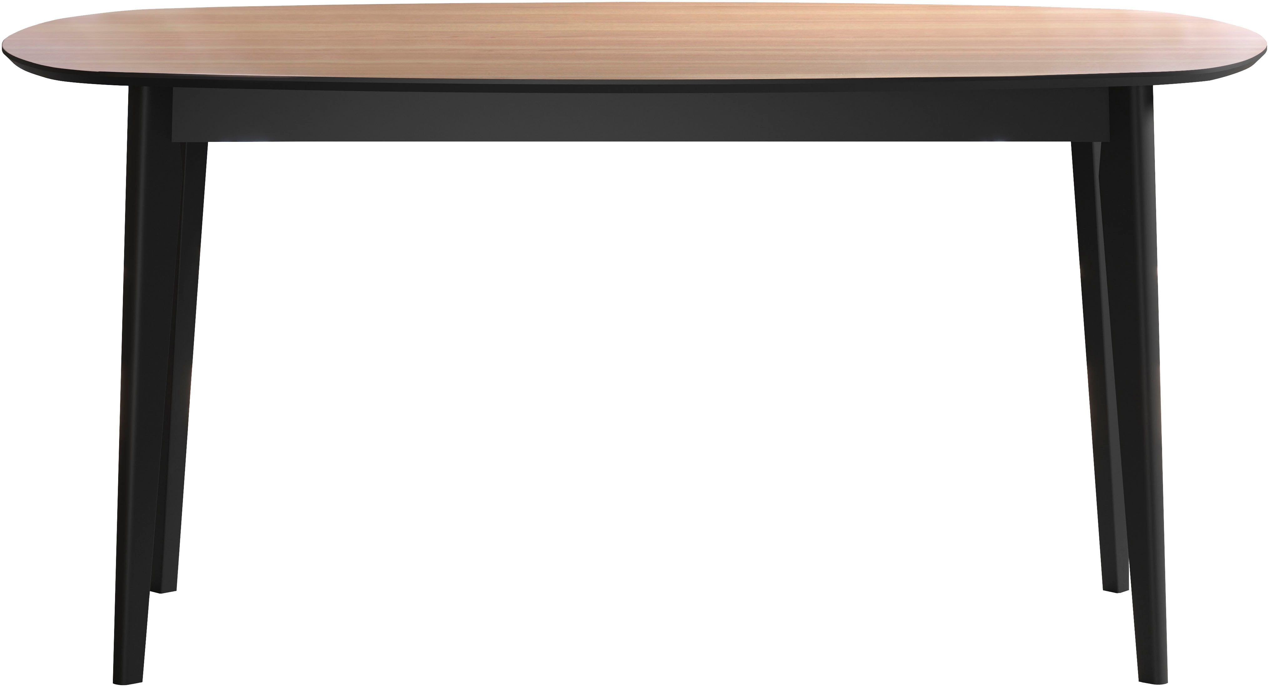 Home affaire Esstisch Ronda (1-St), Esszimmertisch oval auf Massivholzfüßen - (B/T/H) 160/90/77 cm