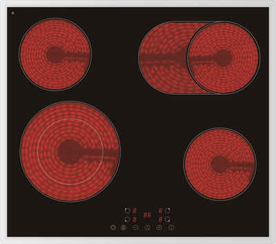 PKM Elektro-Kochfeld EB-C4-2KBTCG, Touch Control, Zweikreis- und Bräterzone, Kindersicherung