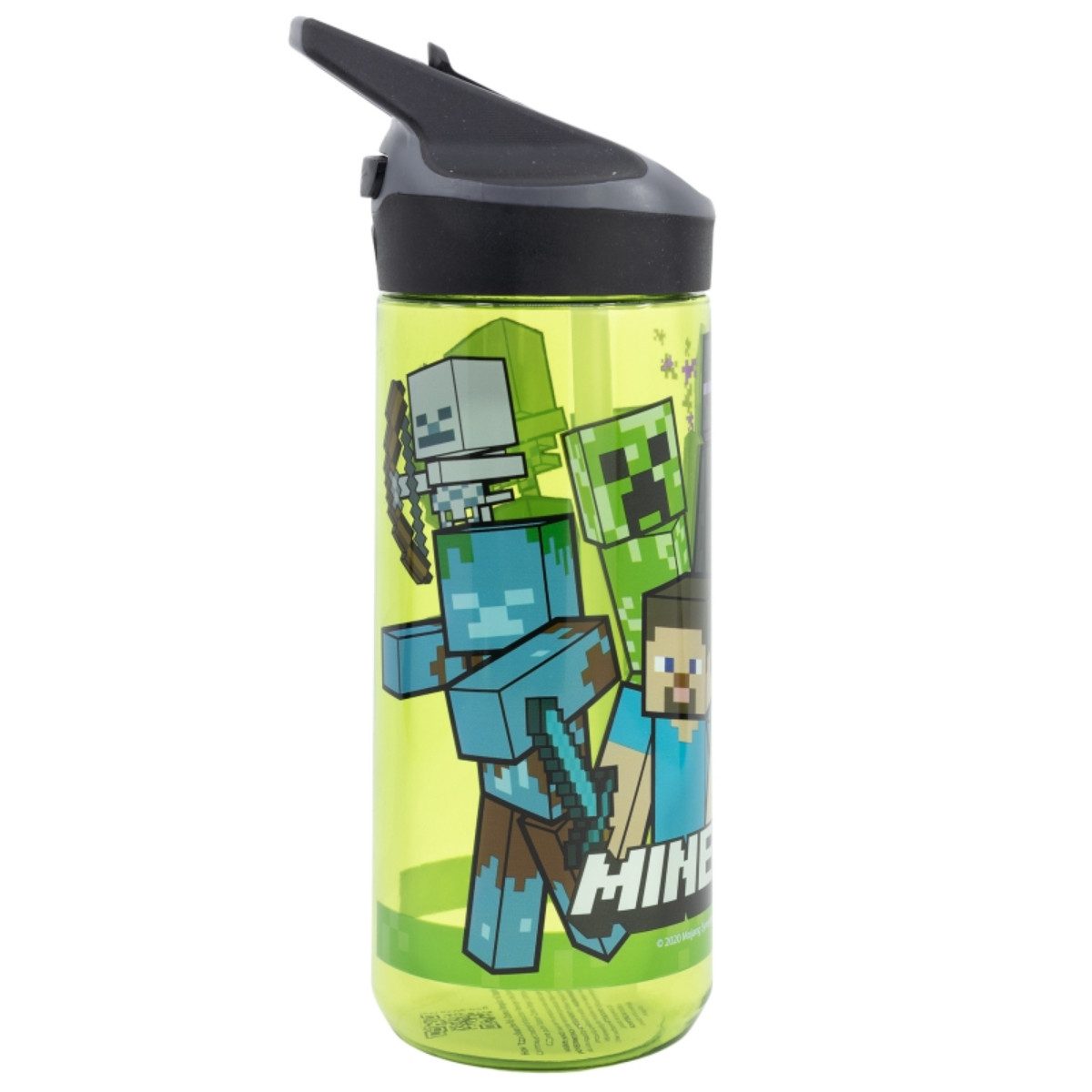 Storline Trinkflasche Minecraft 620 ml Premium Schule & Freizeit mit Druckknopfdeckel