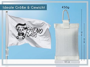 PHENO FLAGS Flagge Flaggengewicht 450g Beschwerung Befestigung Fahnen Flaggen, inkl. Karabiner