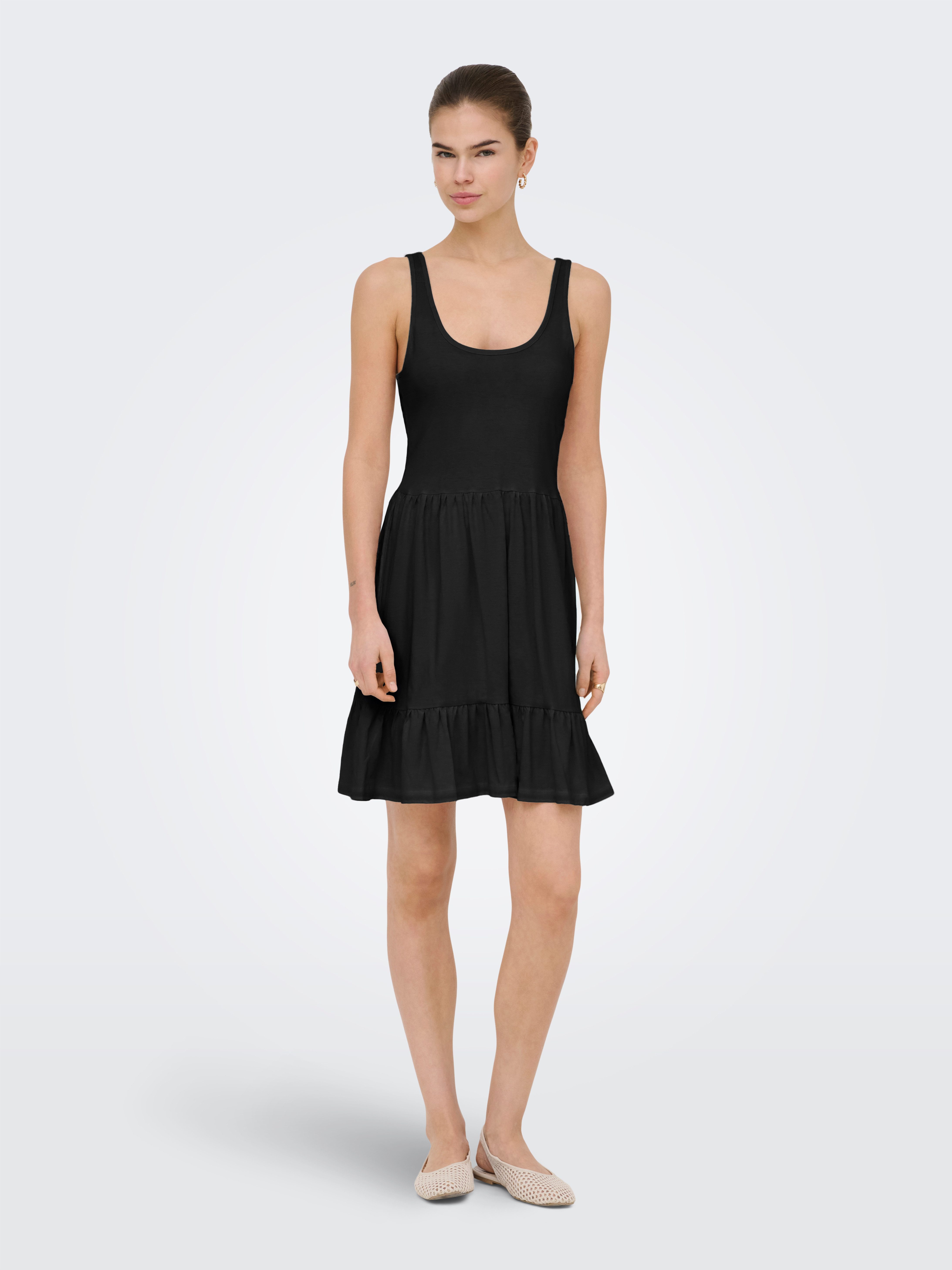 ONLY Minikleid ONLBLOOM S/L SHORT DRESS JRS Baumwolle, regular fit