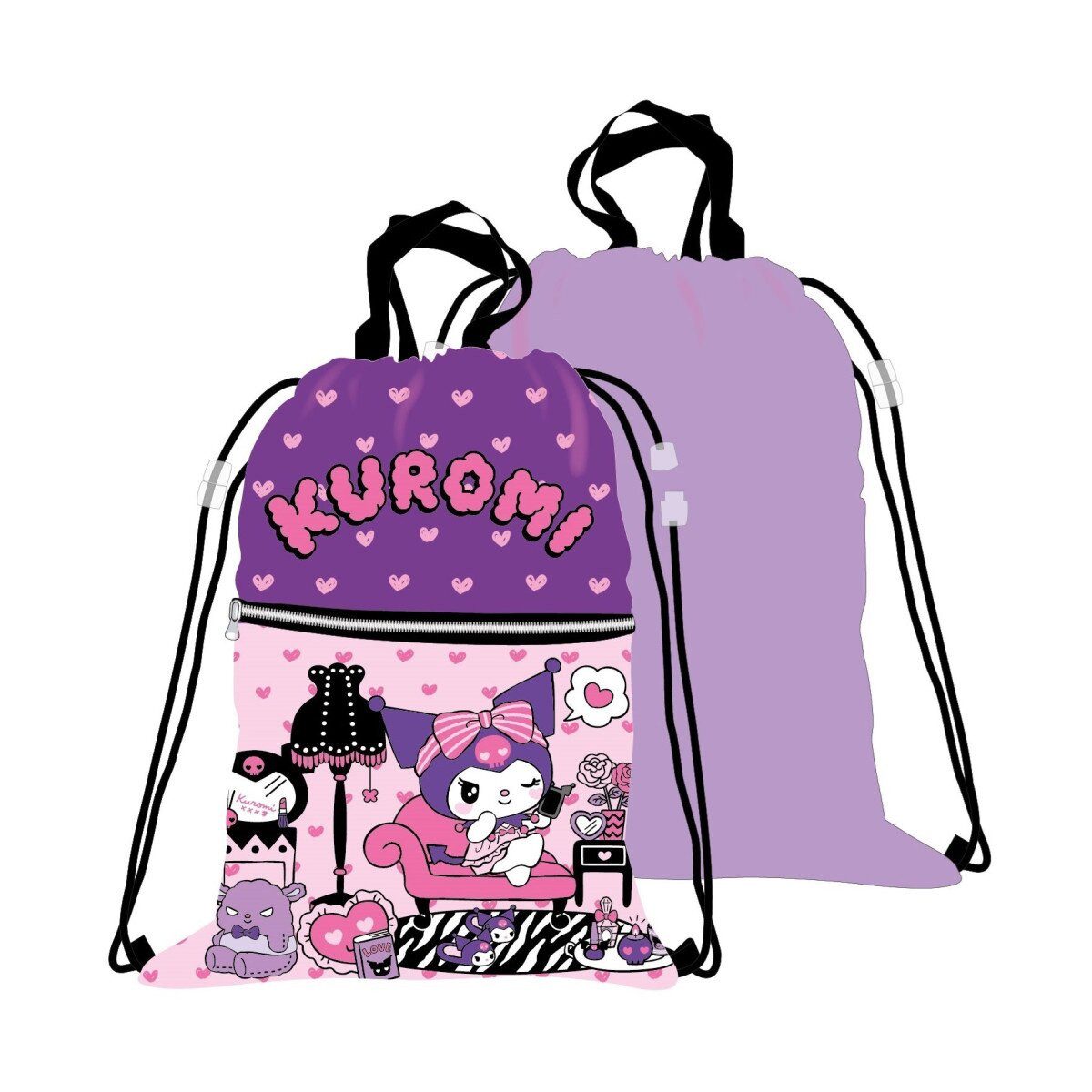 Hello Kitty Turnbeutel Hello Kitty Kuromi Deluxe Sporttasche, Turnbeutel 45 cm (1-tlg)