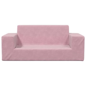 vidaXL Sofa Kindersofa 2-Sitzer Rosa Weich Plüsch