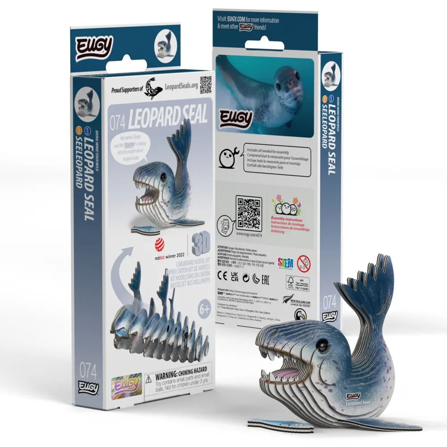 BrainBox Spiel EUGY - 3D Bastelset Seeleopard