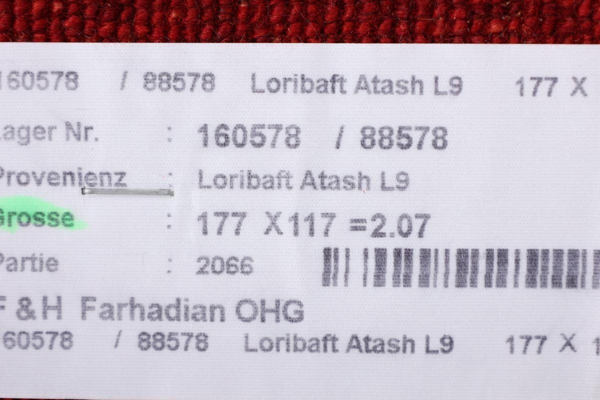 Orientteppich 116x176 Loribaft Atash Höhe: Perser Moderner, Trading, Handgeknüpfter mm Nain Gabbeh rechteckig, 12