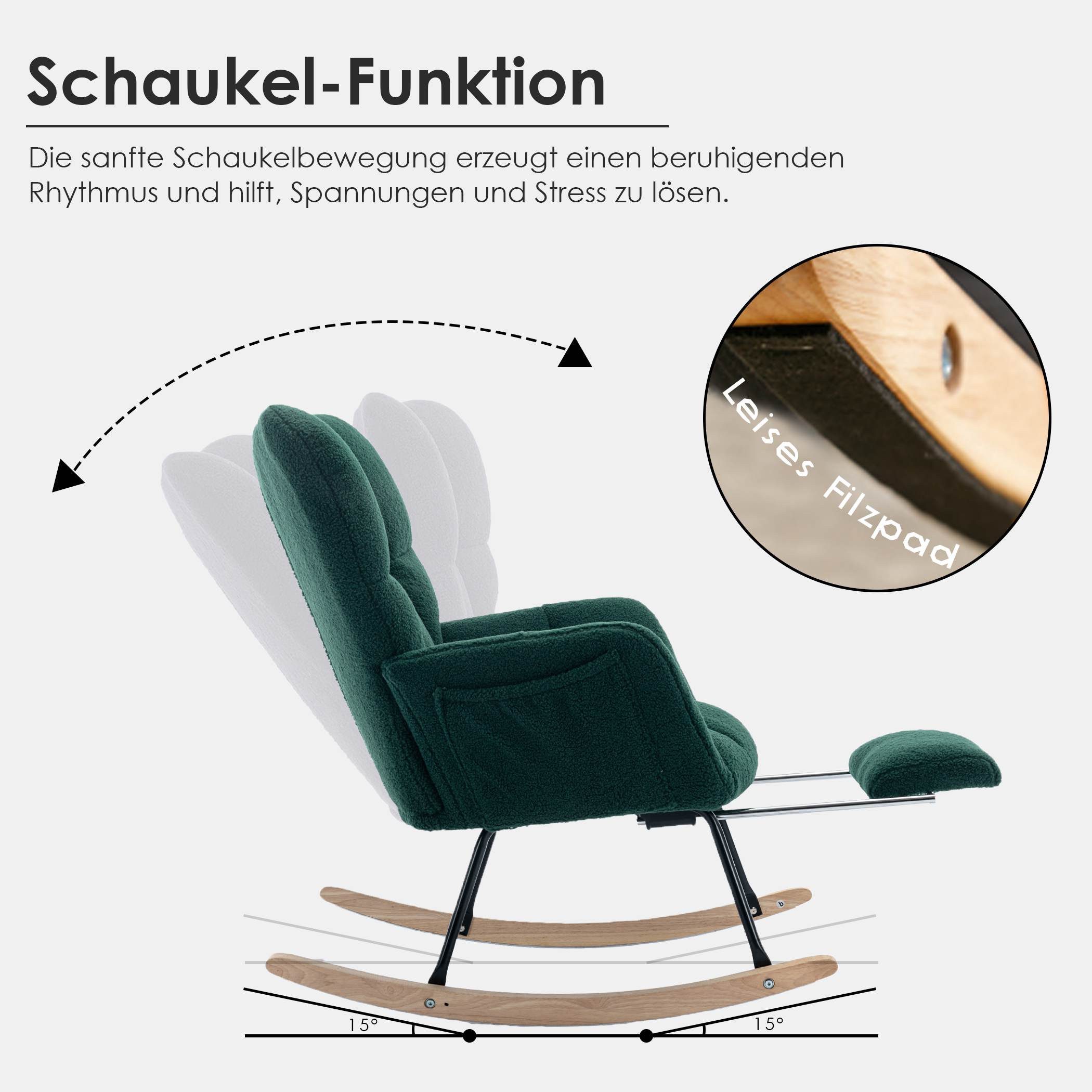 SeedWave Schaukelstuhl Teddy Schaukelsessel Wohnzimmer mit günstig online kaufen