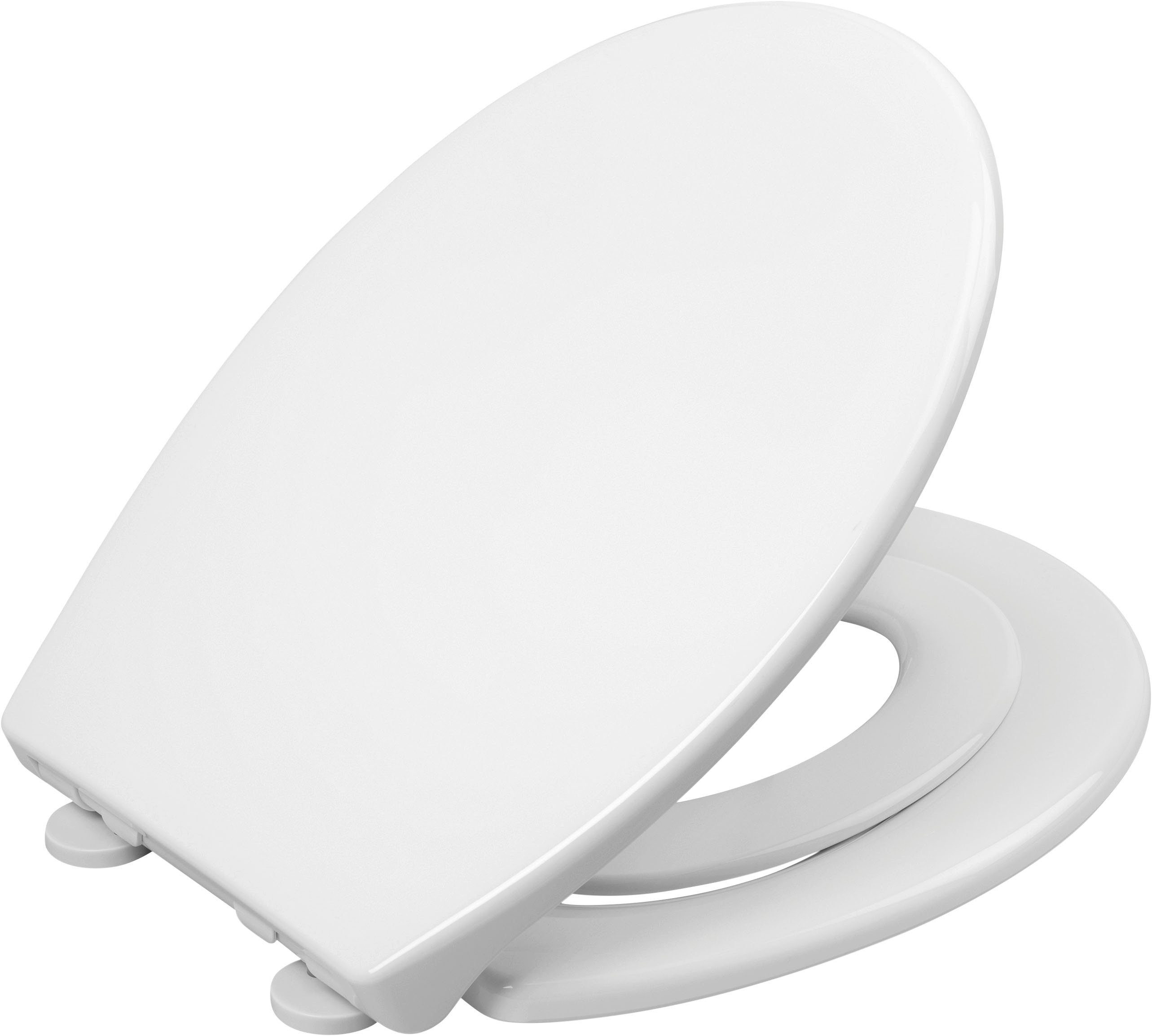 CORNAT WC-Sitz Pflegeleichter Thermoplast - Montierbarer Kinder-Sitz - Quick up, Clean Funktion - Absenkautomatik - Montage von oben / Toilettensitz