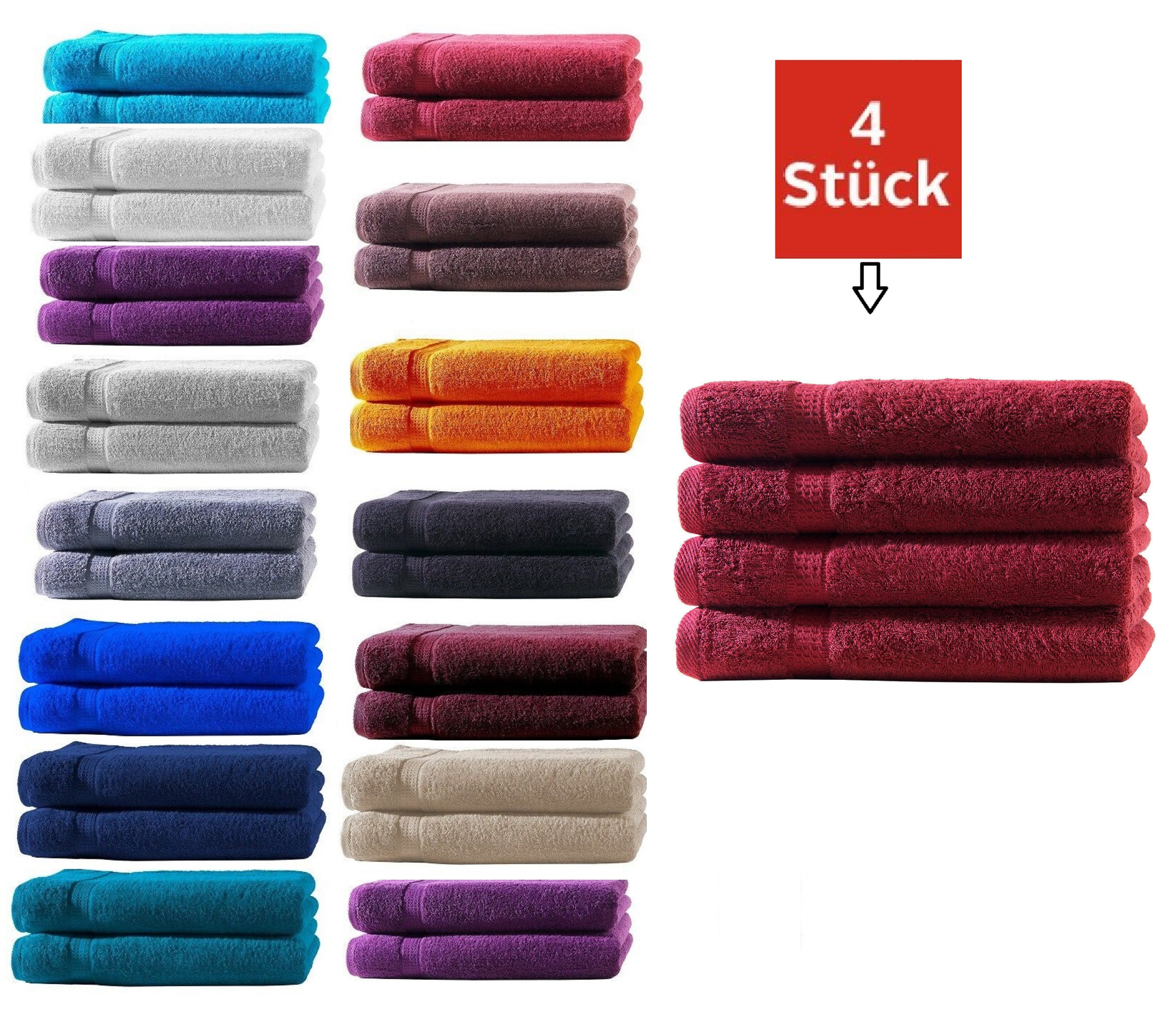 DDOnlineShop Handtuch Set Handtücher Gästetücher, Bordeaux günstig online kaufen