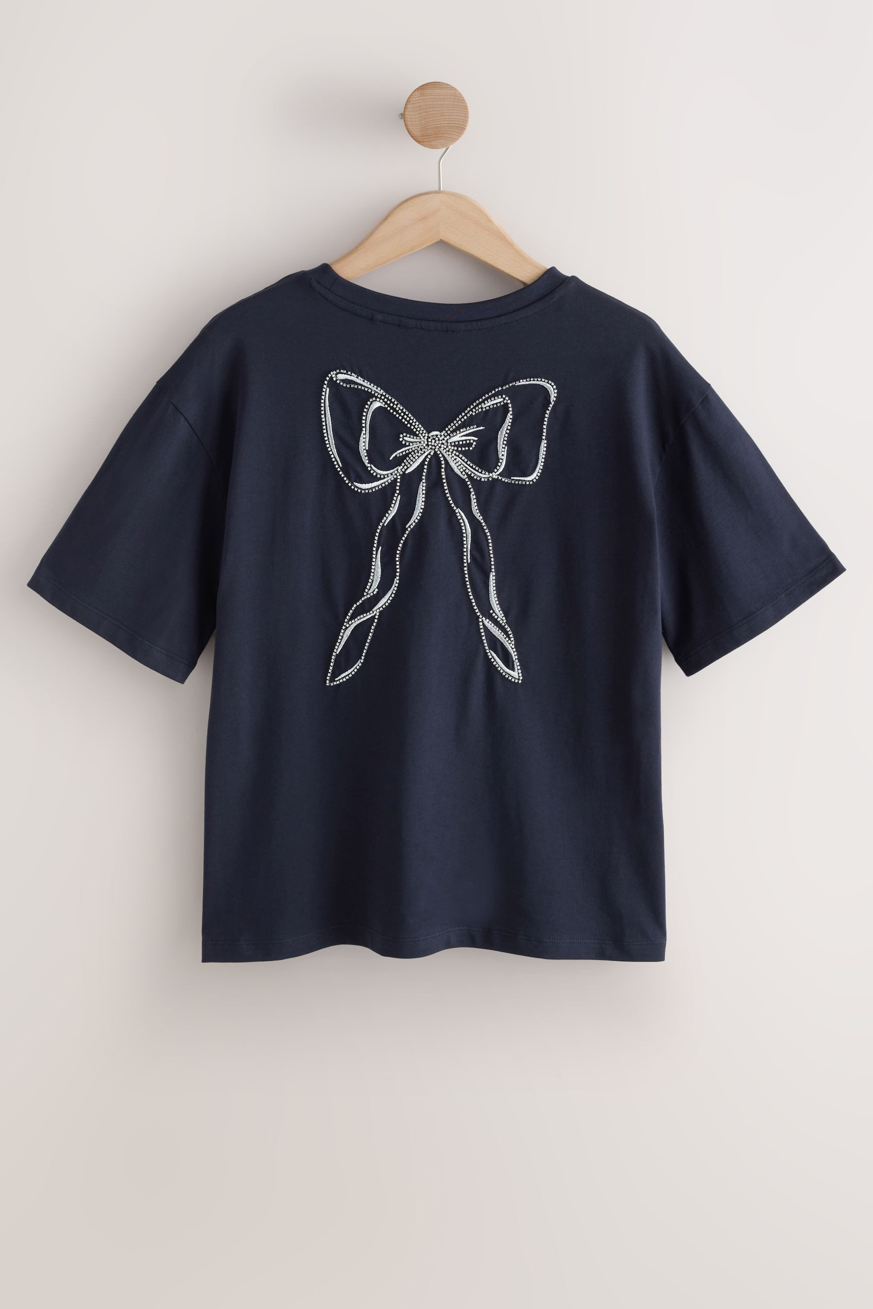 Next T-Shirt T-Shirt mit verzierter Schleife (1-tlg) günstig online kaufen