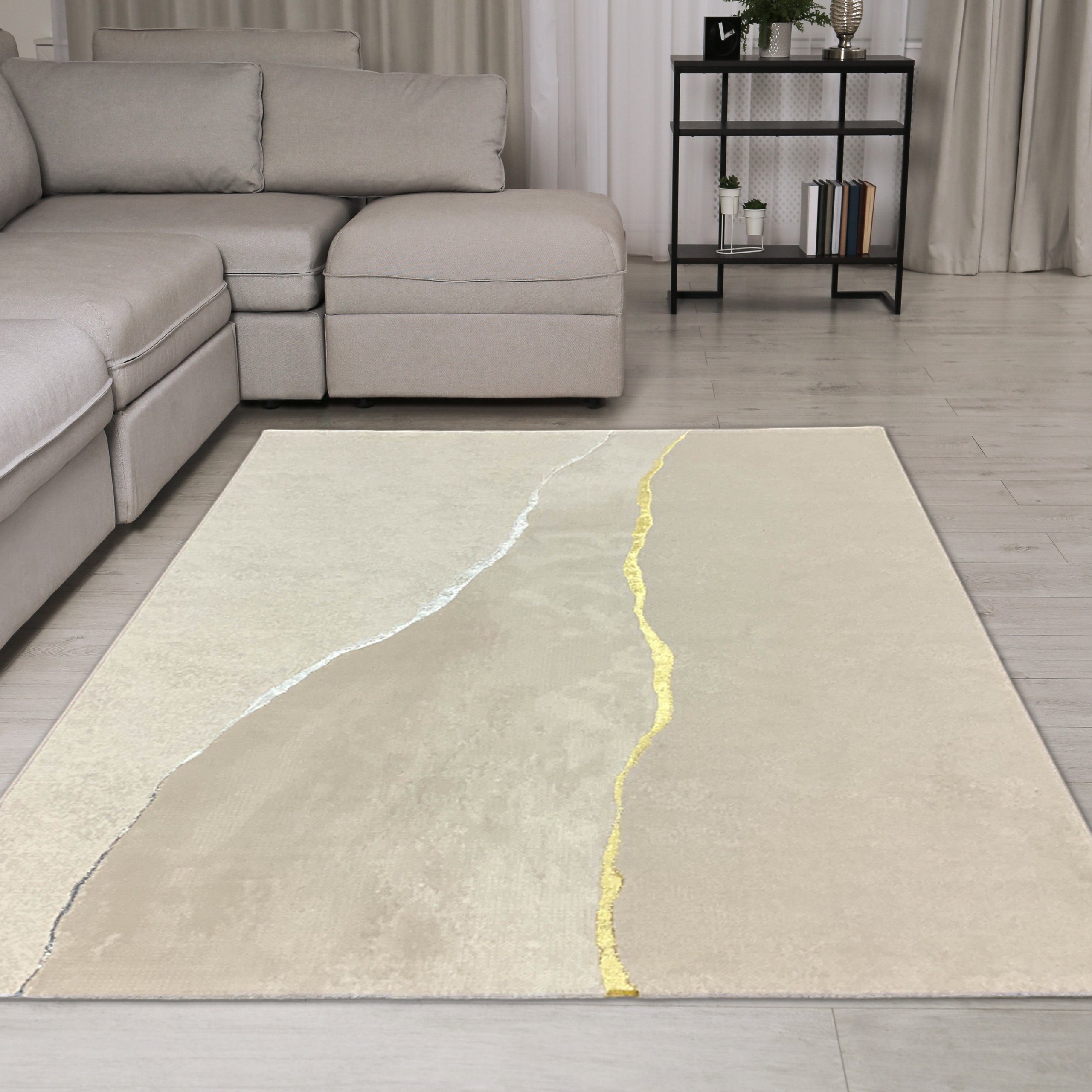 TeppichHome24 Teppich Eleganter Teppich mit Gold günstig online kaufen