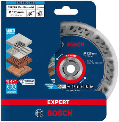 Bosch Professional Diamanttrennscheibe »Expert MultiMaterial«, Ø 125 mm, 22,23 x 2,2 x 12 mm