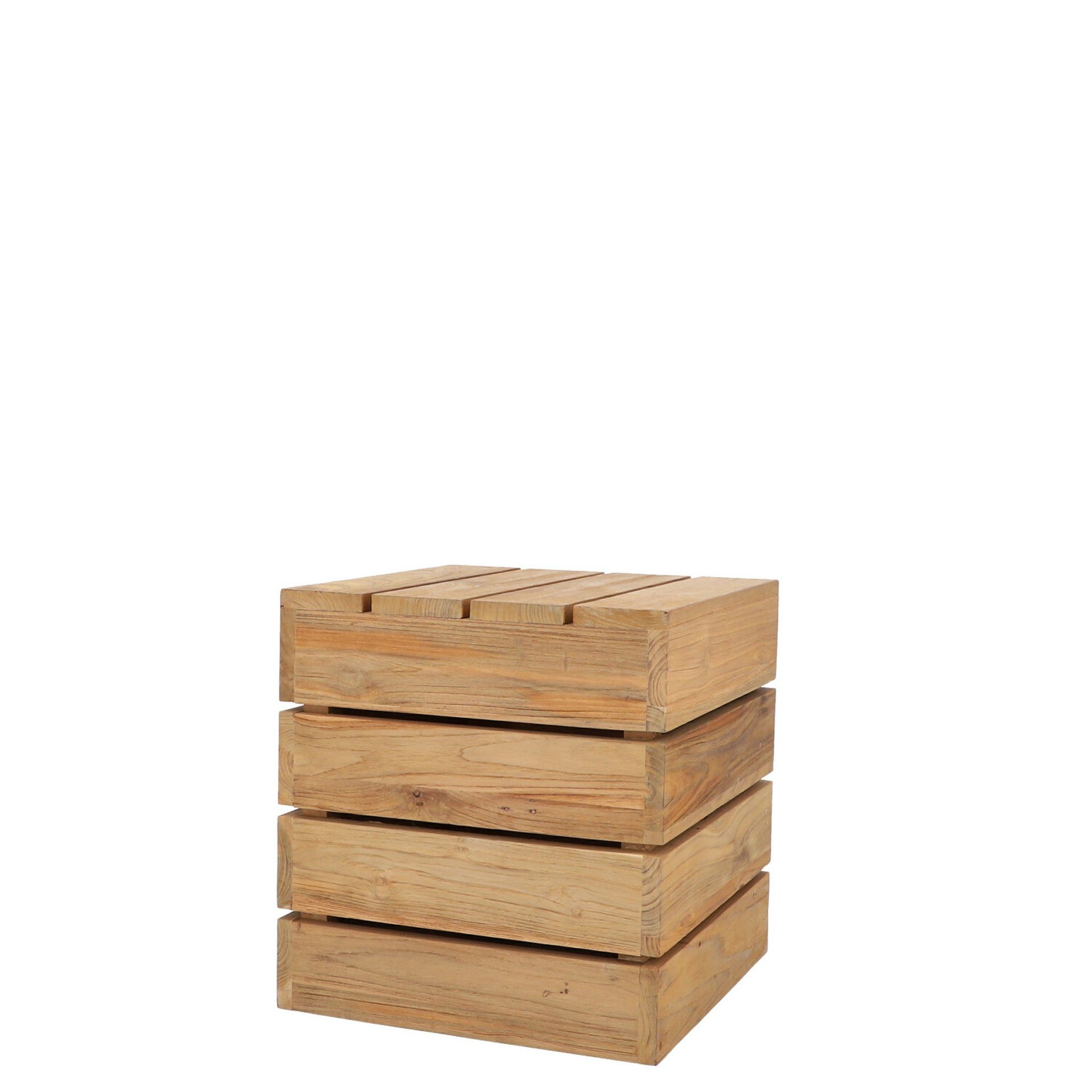 Beistelltisch Move aus recyceltem Teakholz, 43 cm