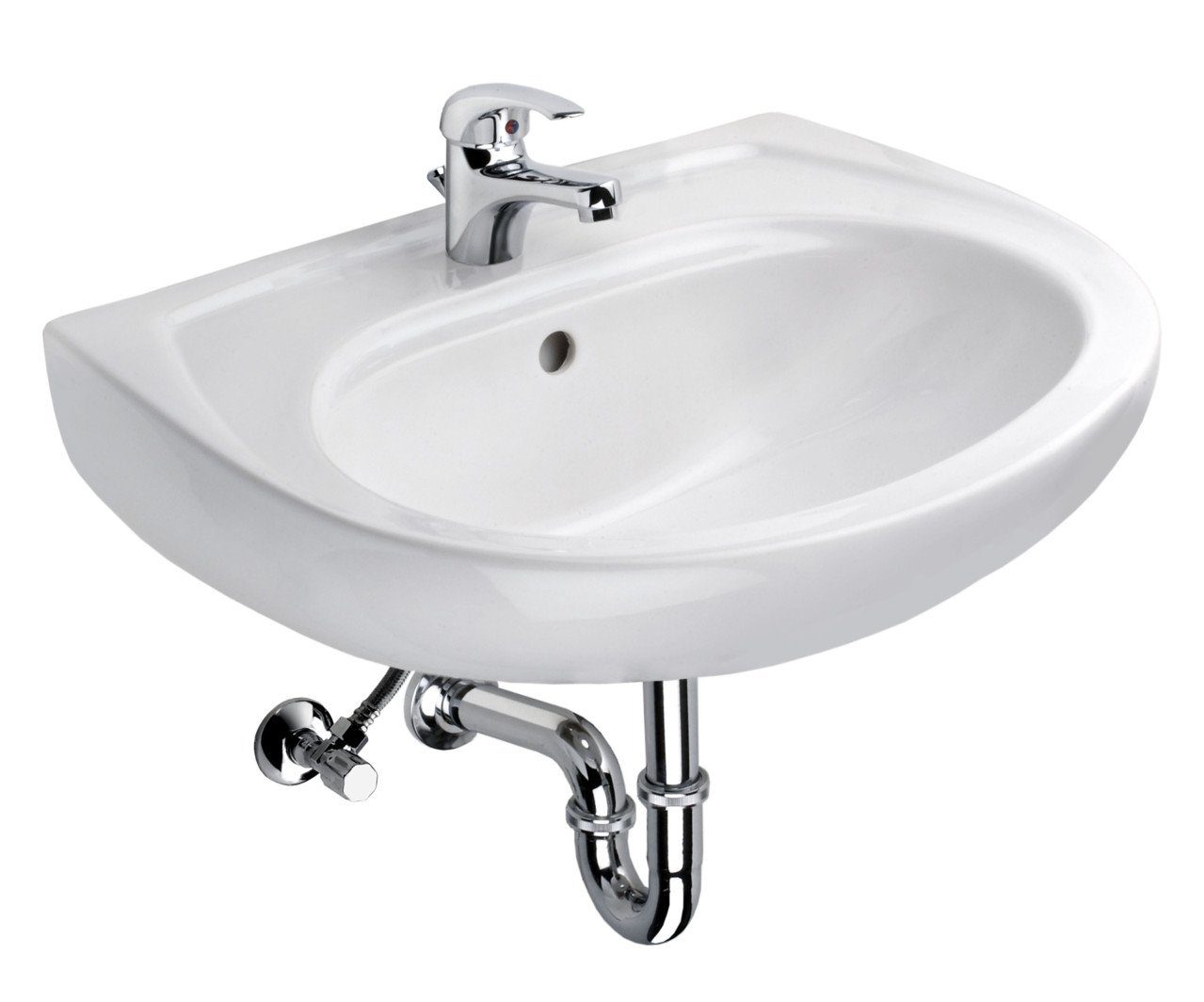 CORNAT Waschbecken Cornat Waschtsich-Komplett-Set 60 cm, weiß günstig online kaufen