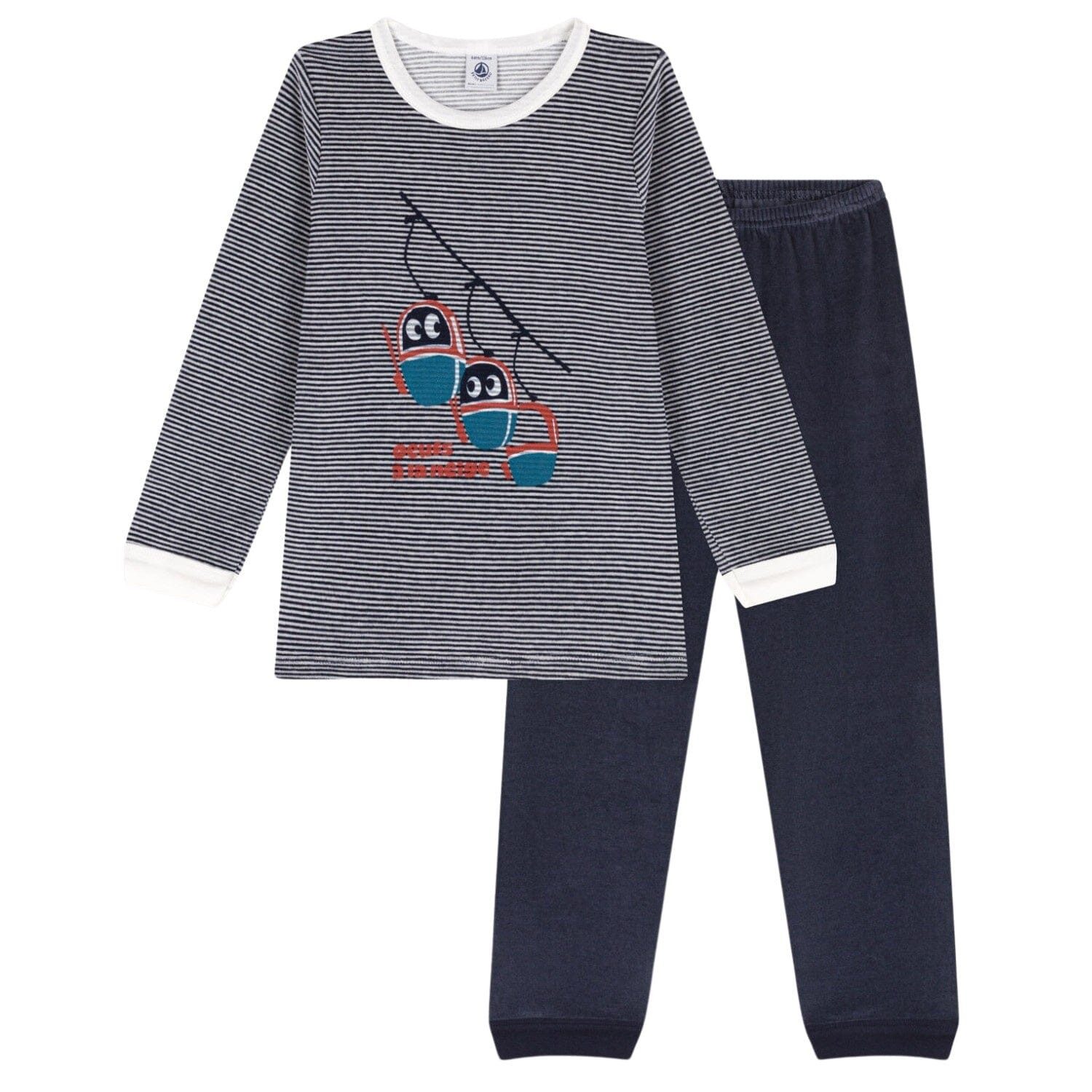 Petit Bateau Schlafanzug Petit Bateau Nicky Pyjama Seilbahn Streifen