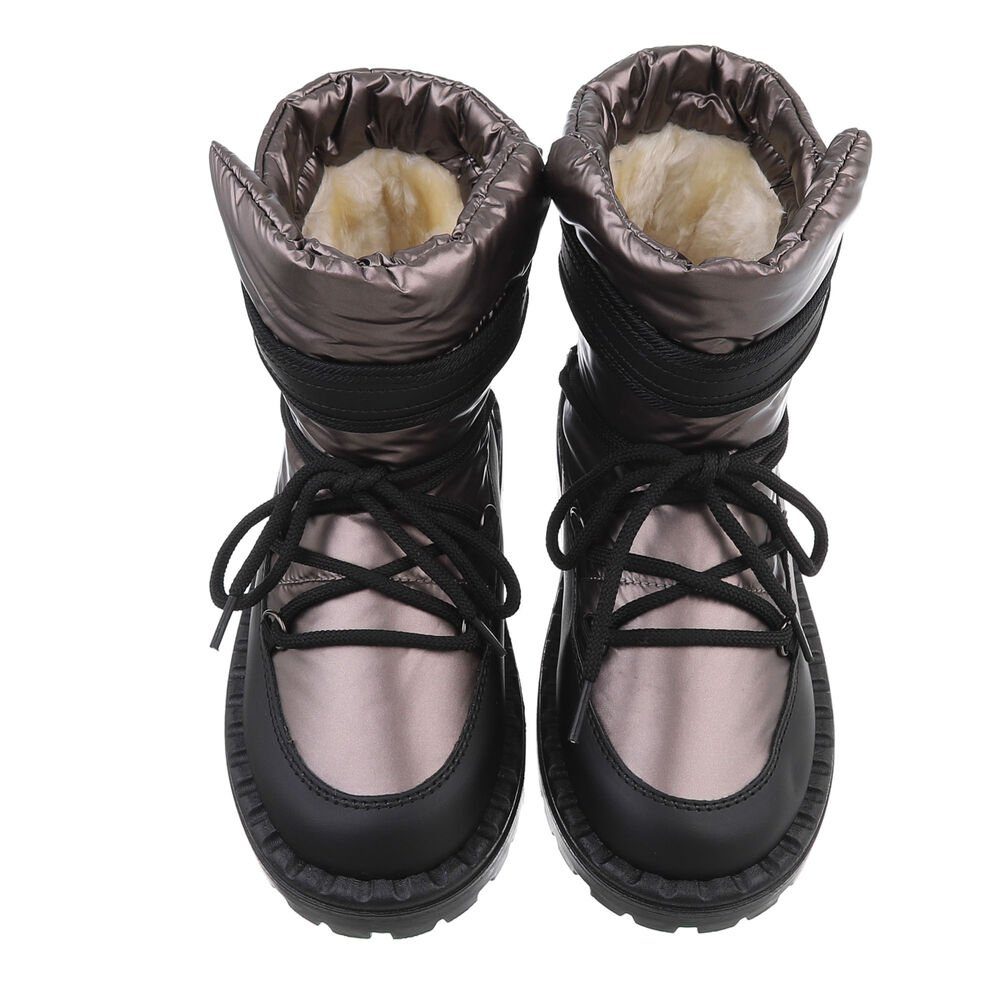 105 Freizeit Snowboots Bronze Ital-Design Damen Snowboots