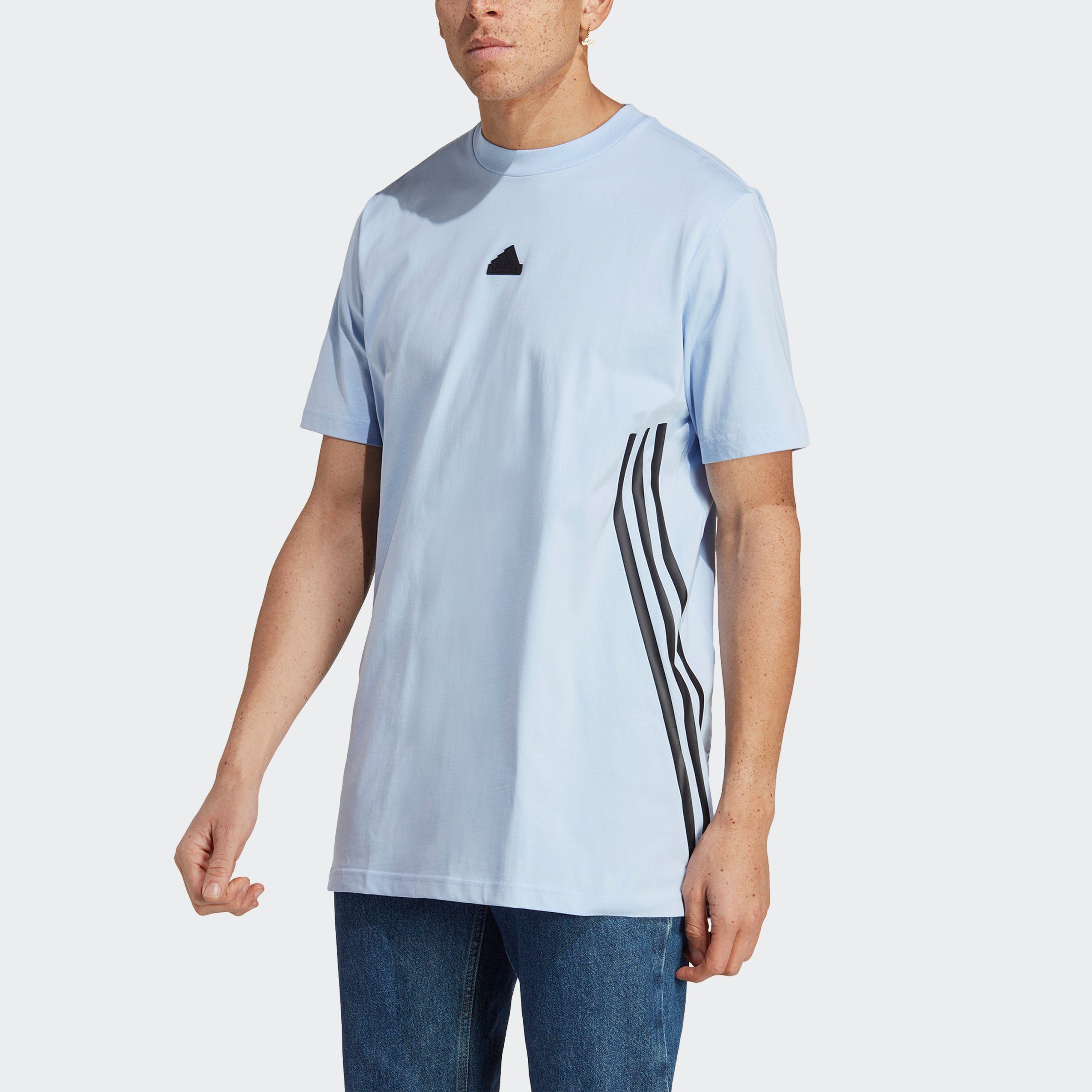 adidas Sportswear T-Shirt FUTURE ICONS 3-STREIFEN Blue Dawn