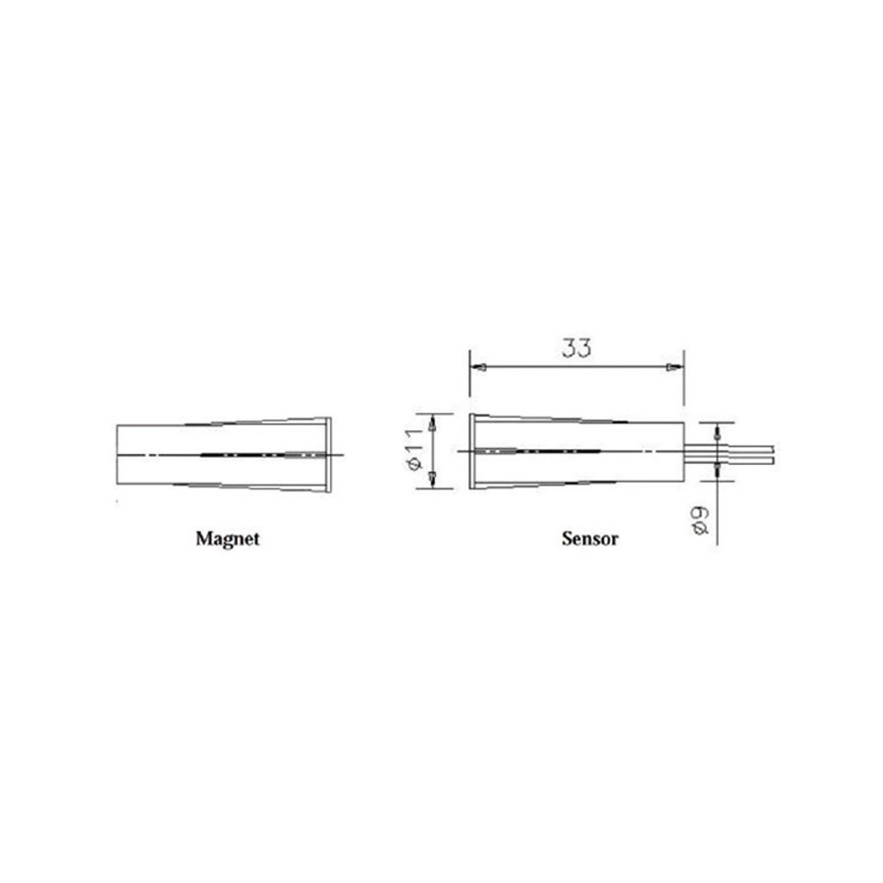Pollin Magnet-Reedkontakt MK-10NC Türöffnungsmelder
