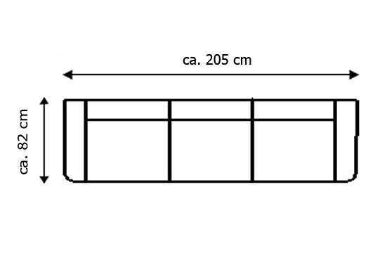 Home affaire 3-Sitzer Saltare elegant & komfortabel, toller Designfuß, bequem, Breite 205cm – Bild 5 von 5