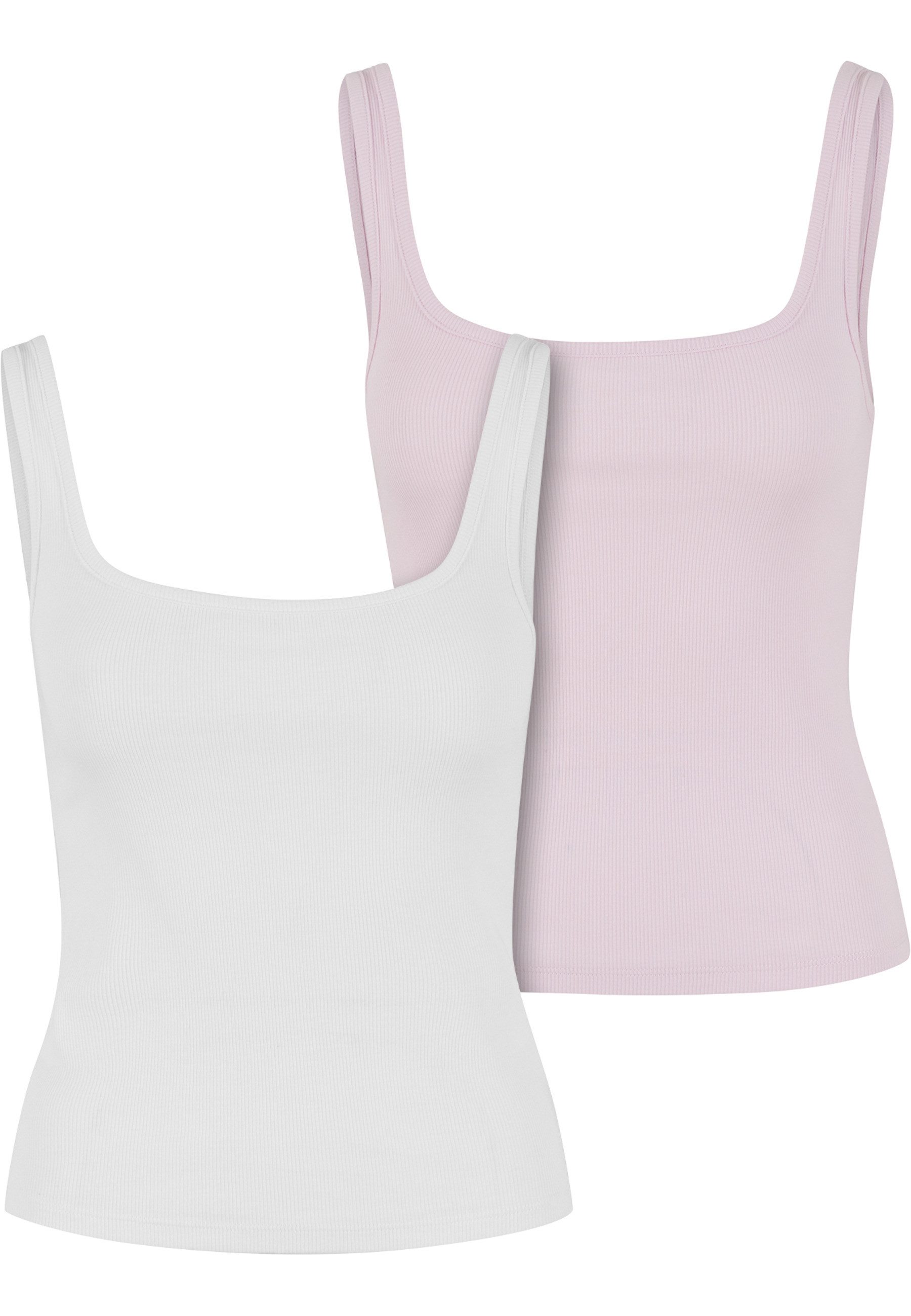 Muskelshirt Urban Classics Ladies Wide Neck Rib Top 2-Pack