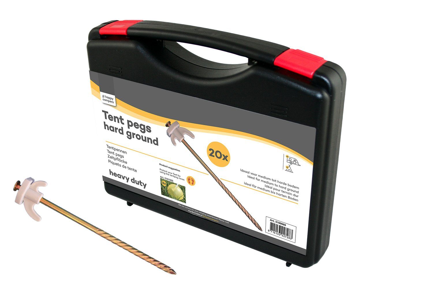 Zelthering 20x Heringe zum Schrauben Hartboden 20 cm