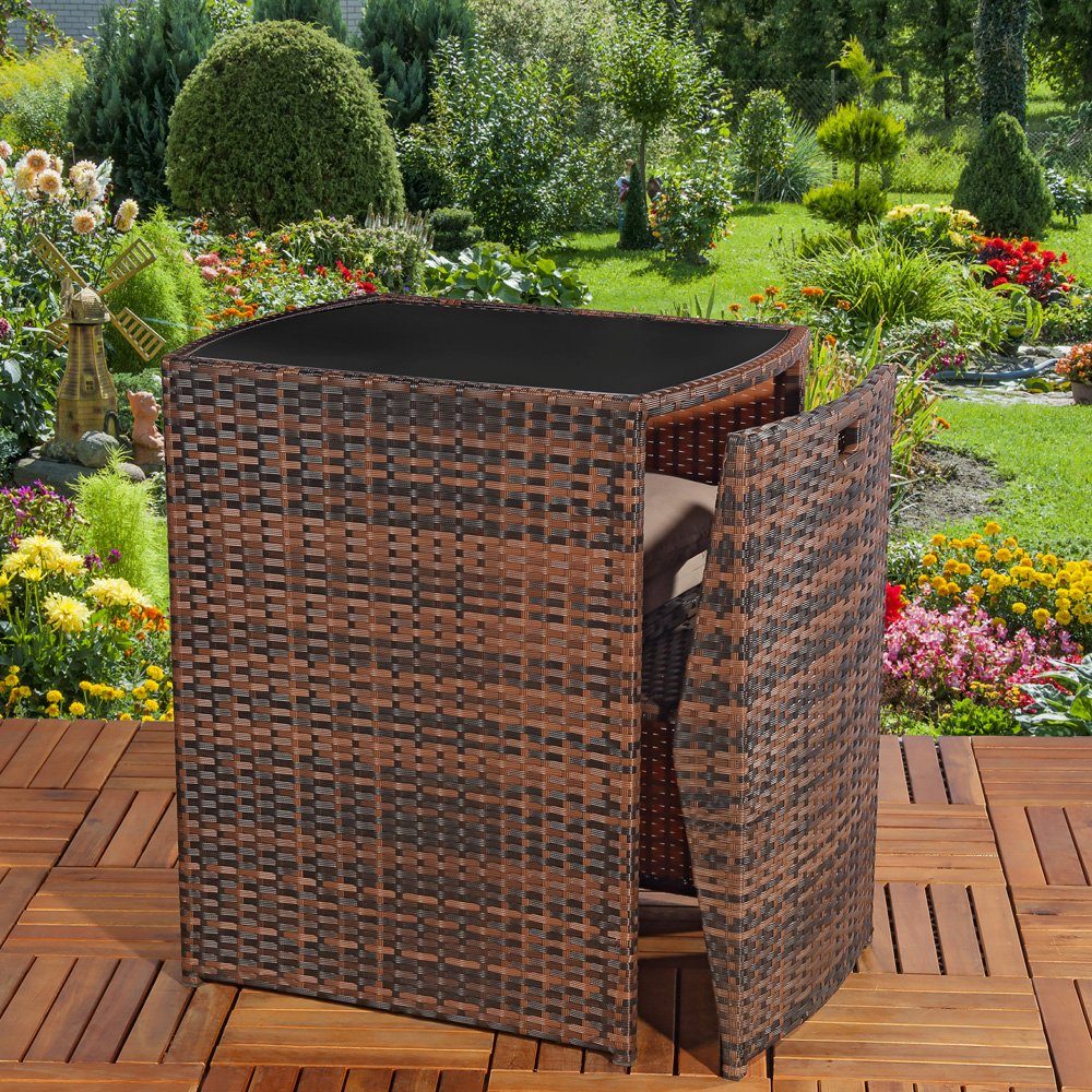 Melko Gartenlounge-Set Gartenmöbel Sitzgarnitur Essgruppe 3er günstig online kaufen