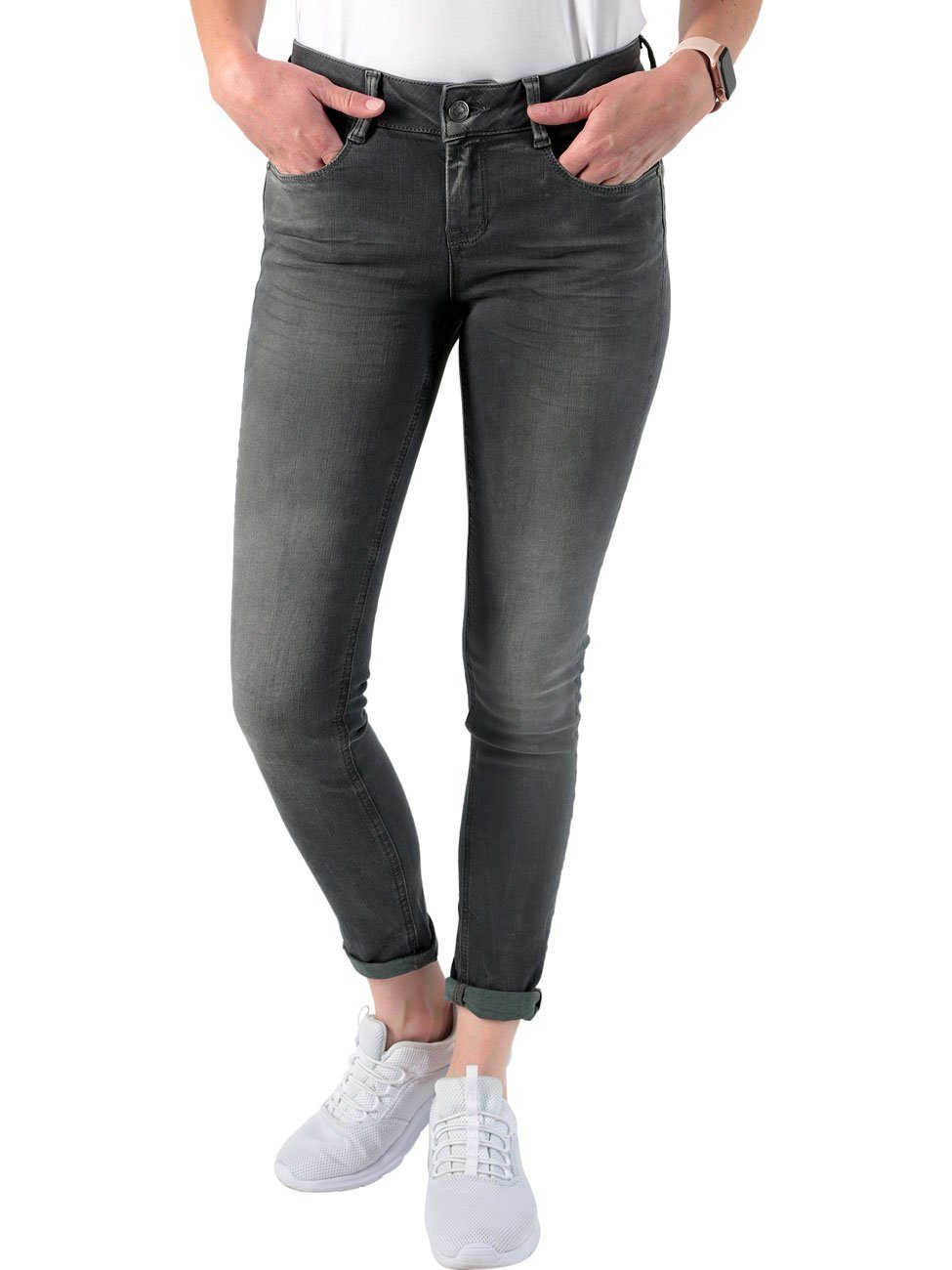 Miracle of Denim Skinny-fit-Jeans Sina Jeanshose mit Stretch Rhino Grey
